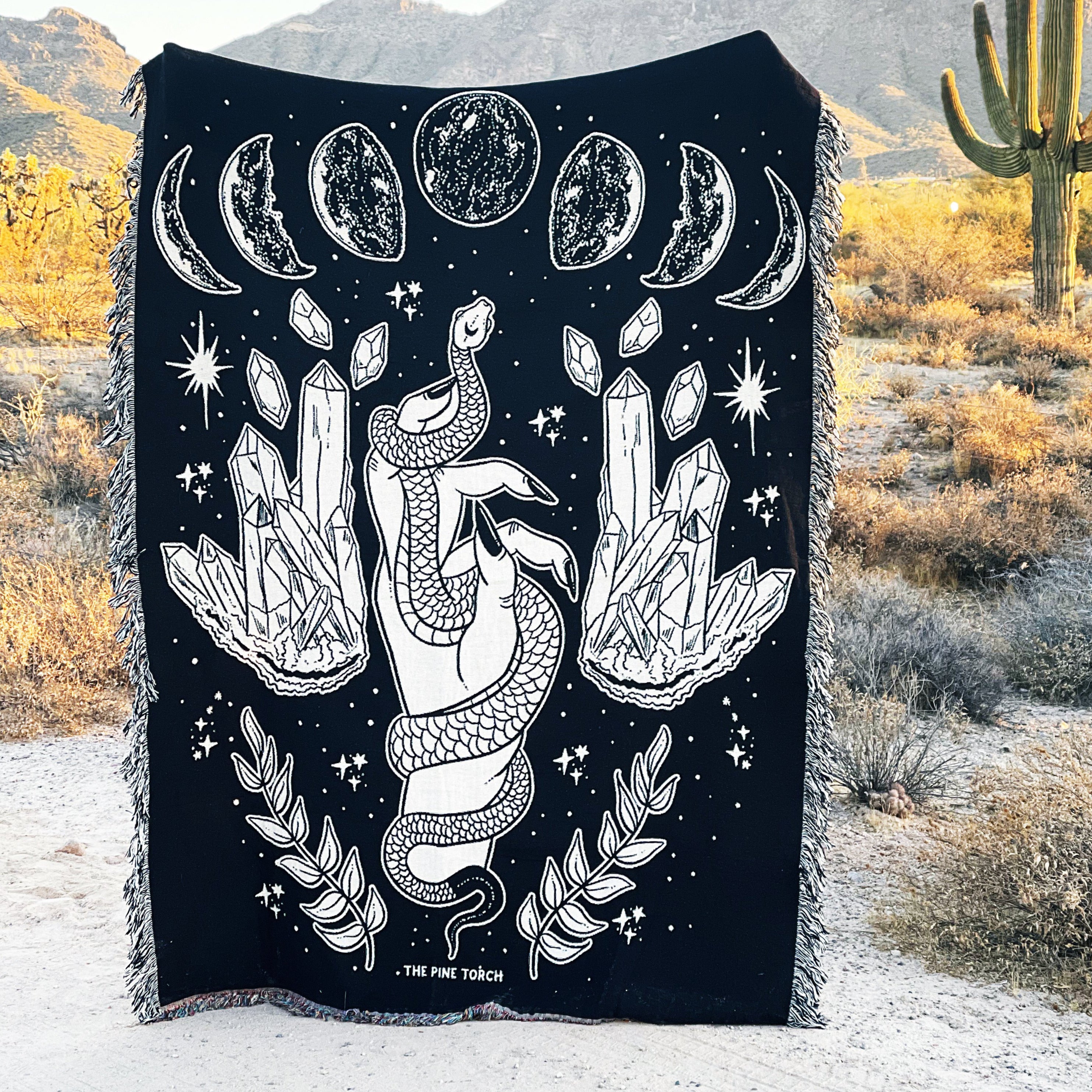 REACH FOR THE MOON // WOVEN FRINGE BLANKET