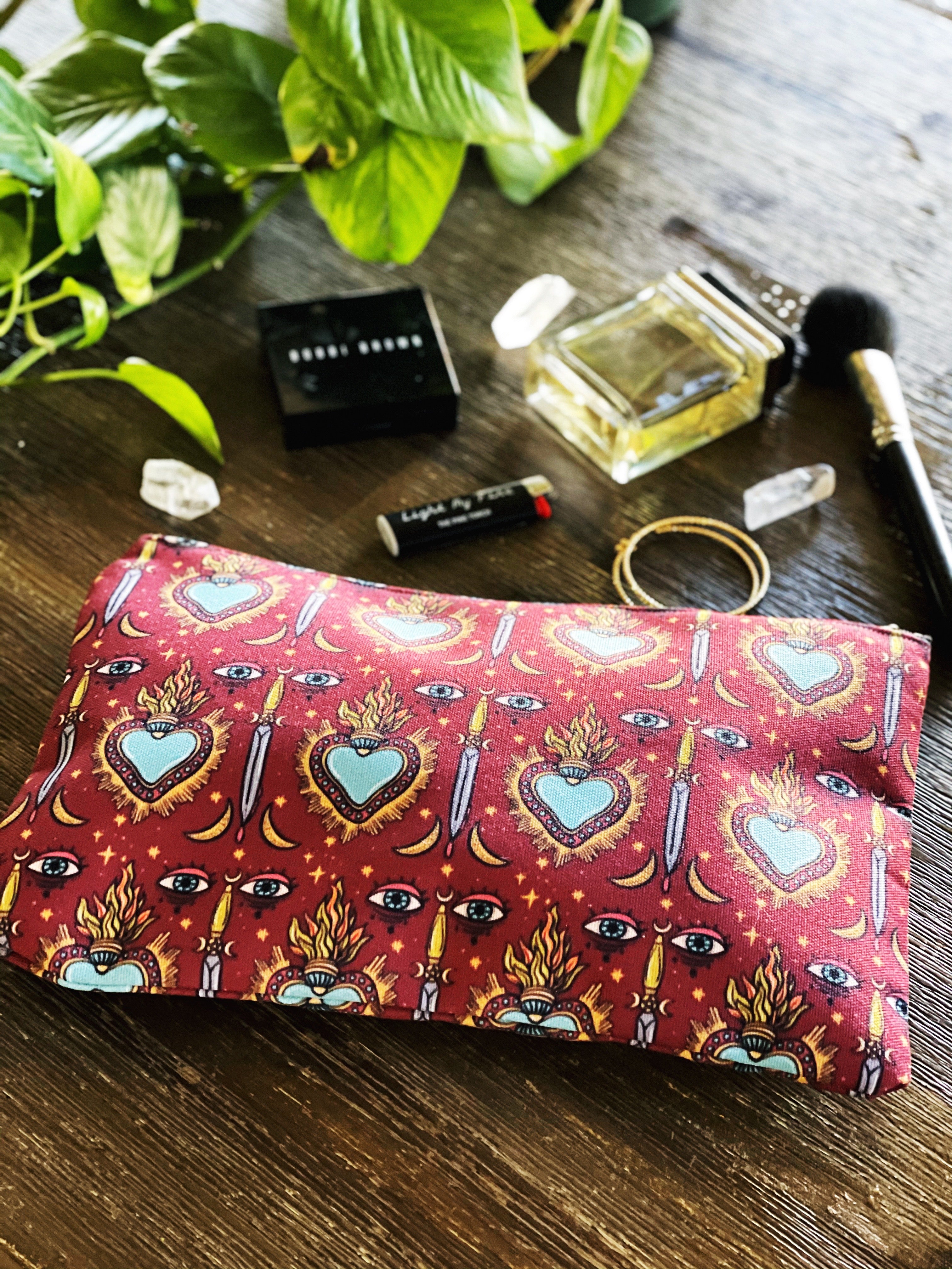 SACRED HEART // COSMETIC ZIP POUCH