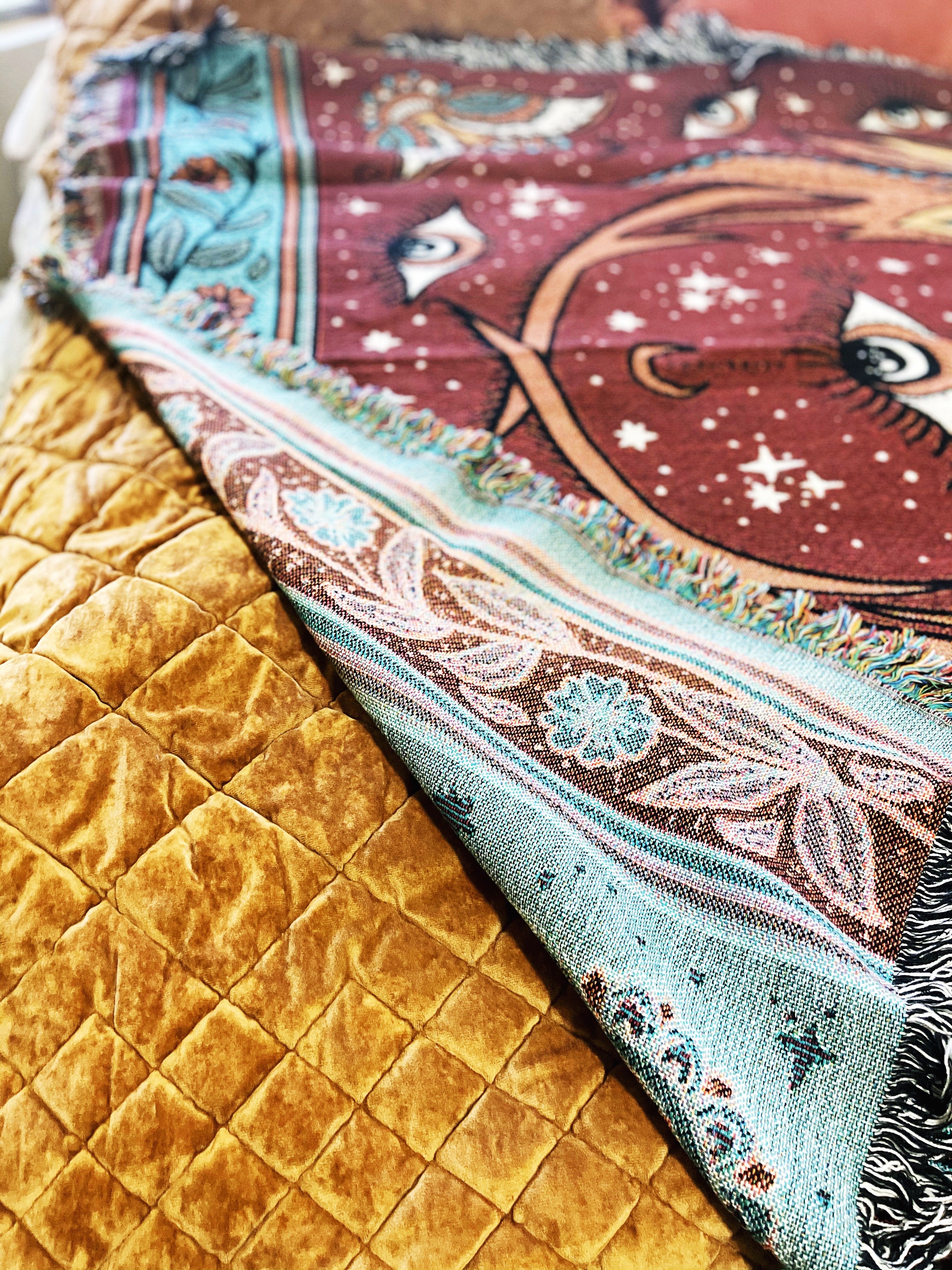 PHOENIX RISING // WOVEN FRINGE BLANKET