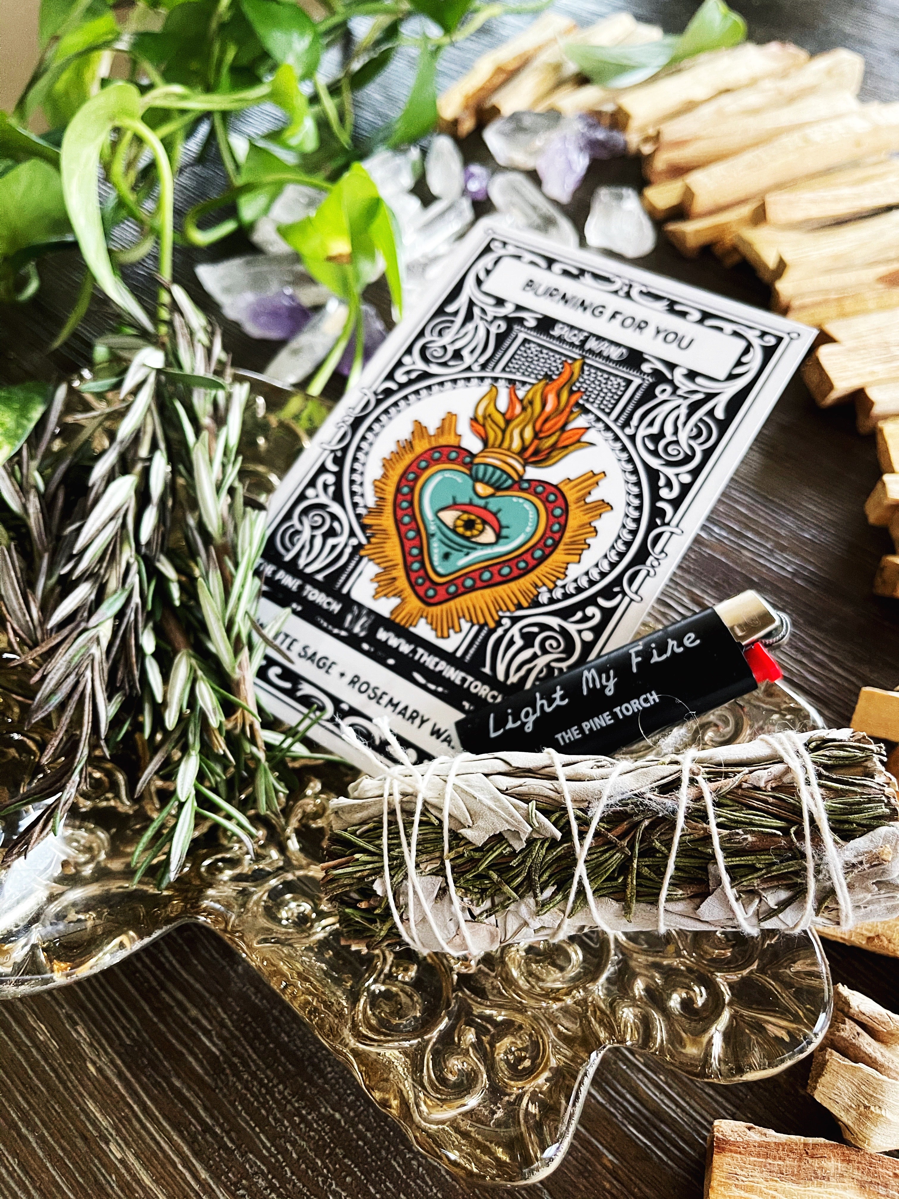 BURNING FOR YOU << DEMI WHITE SAGE WITH ROSEMARY >> SMUDGE