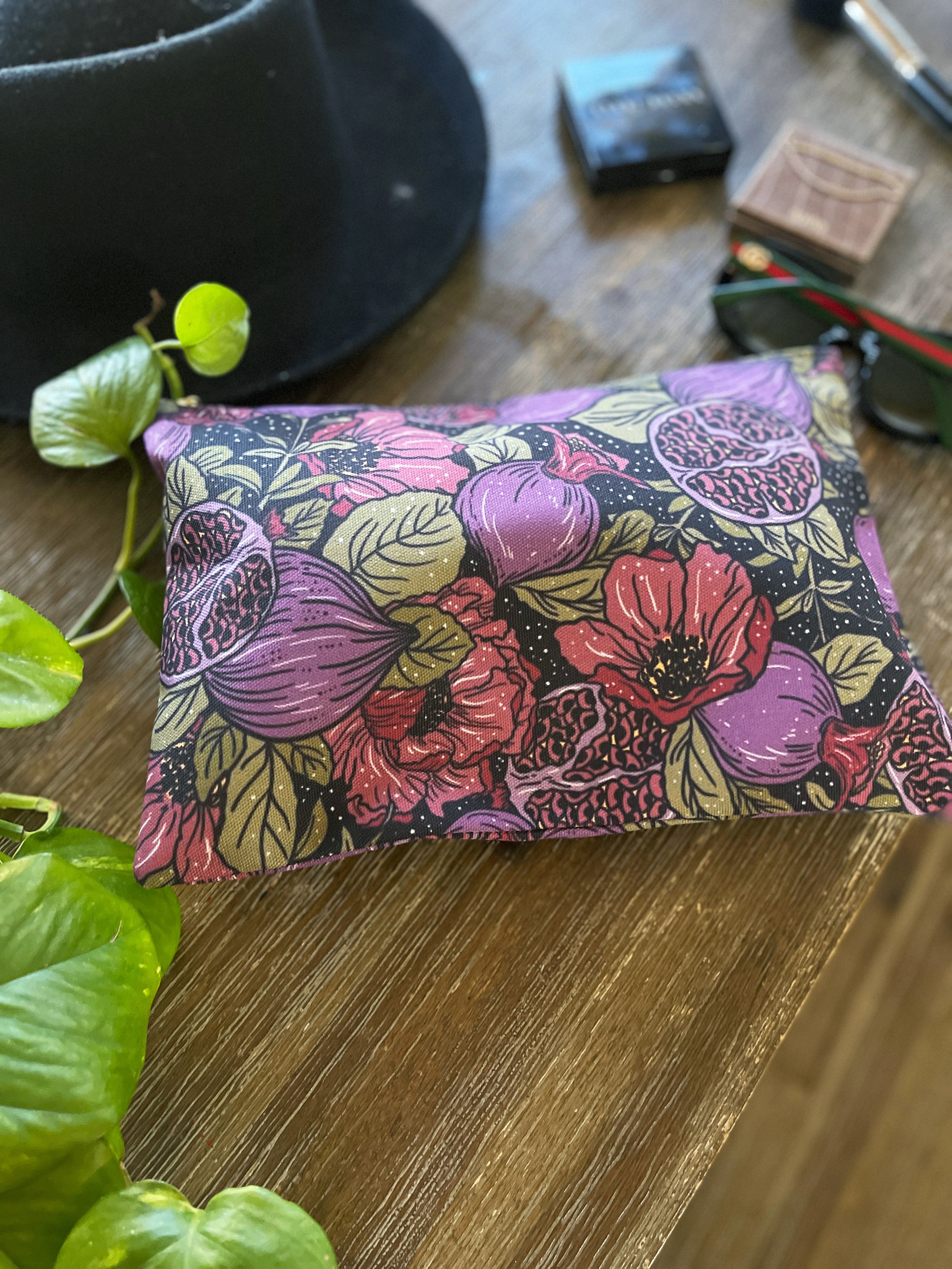 POMEGRANATE // COSMETIC ZIP POUCH
