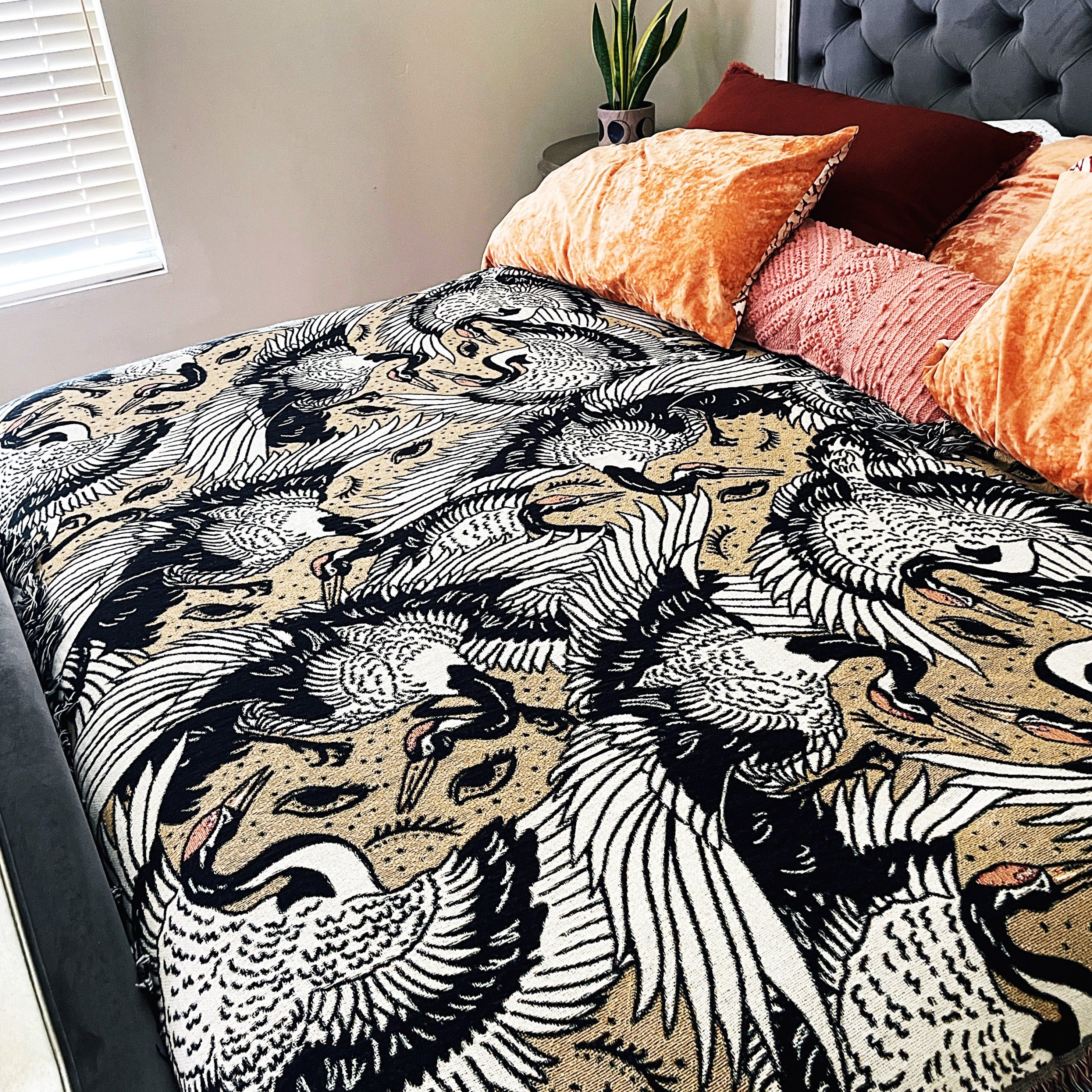 GOOD OMENS // WOVEN FRINGE BLANKET