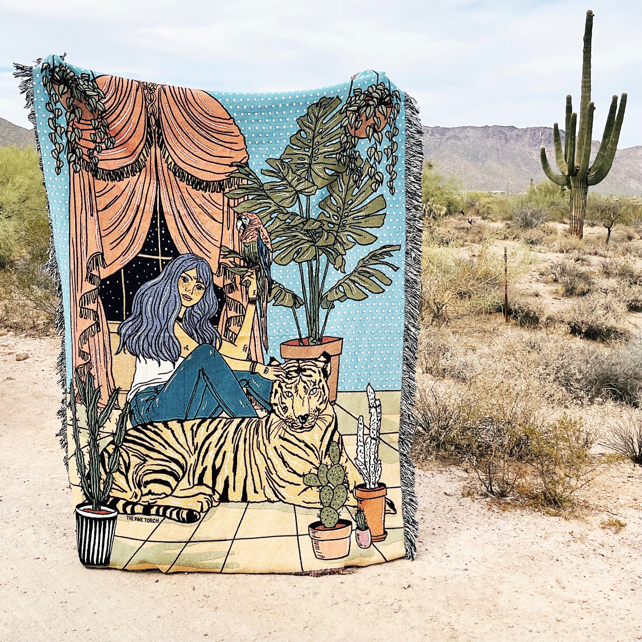 MY INNER JUNGLE // WOVEN FRINGE BLANKET