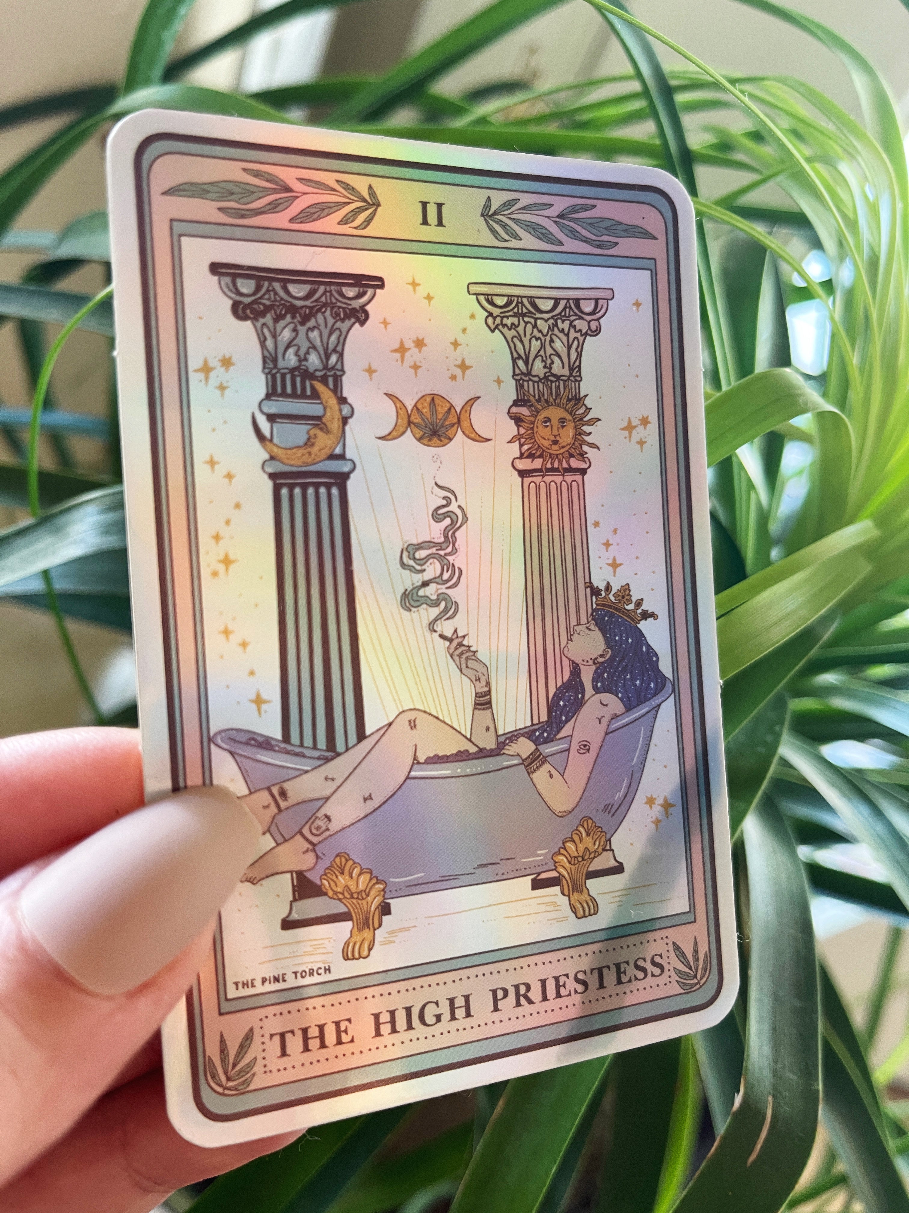 THE HIGH PRIESTESS TAROT « HOLOGRAPHIC STICKER »