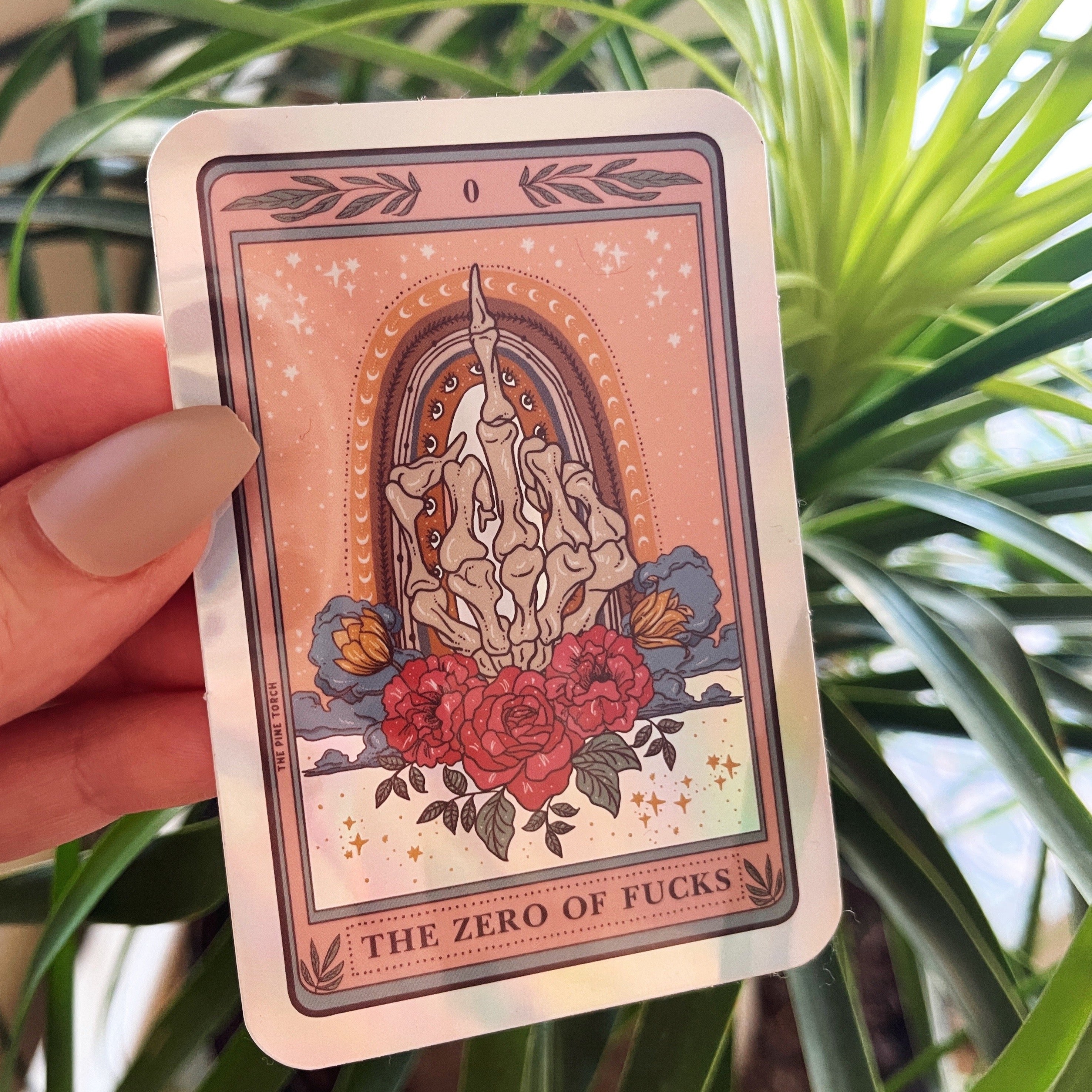 THE ZERO OF FUCKS TAROT « HOLOGRAPHIC STICKER »