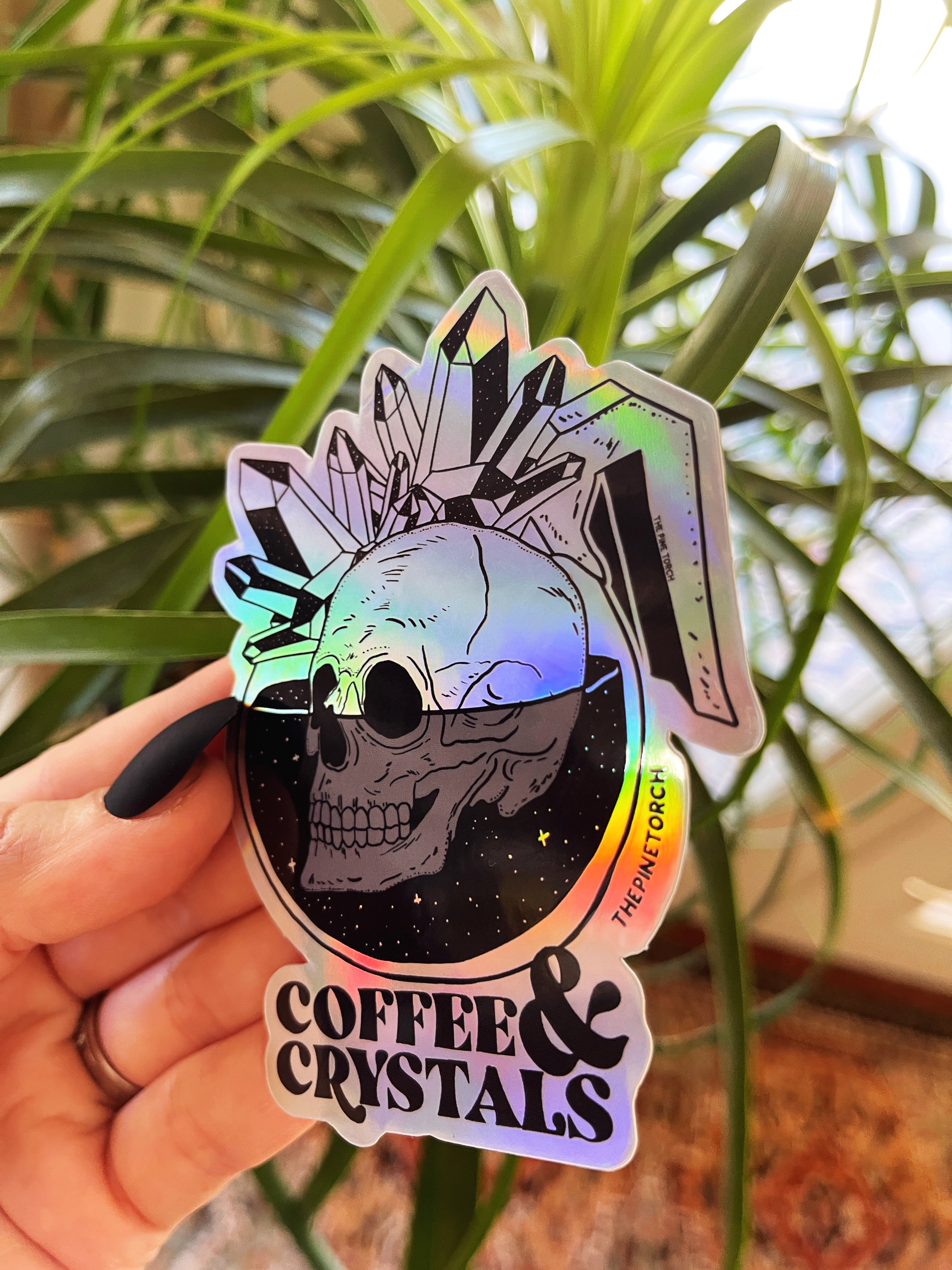 COFFEE & CRYSTALS « HOLOGRAPHIC STICKER »