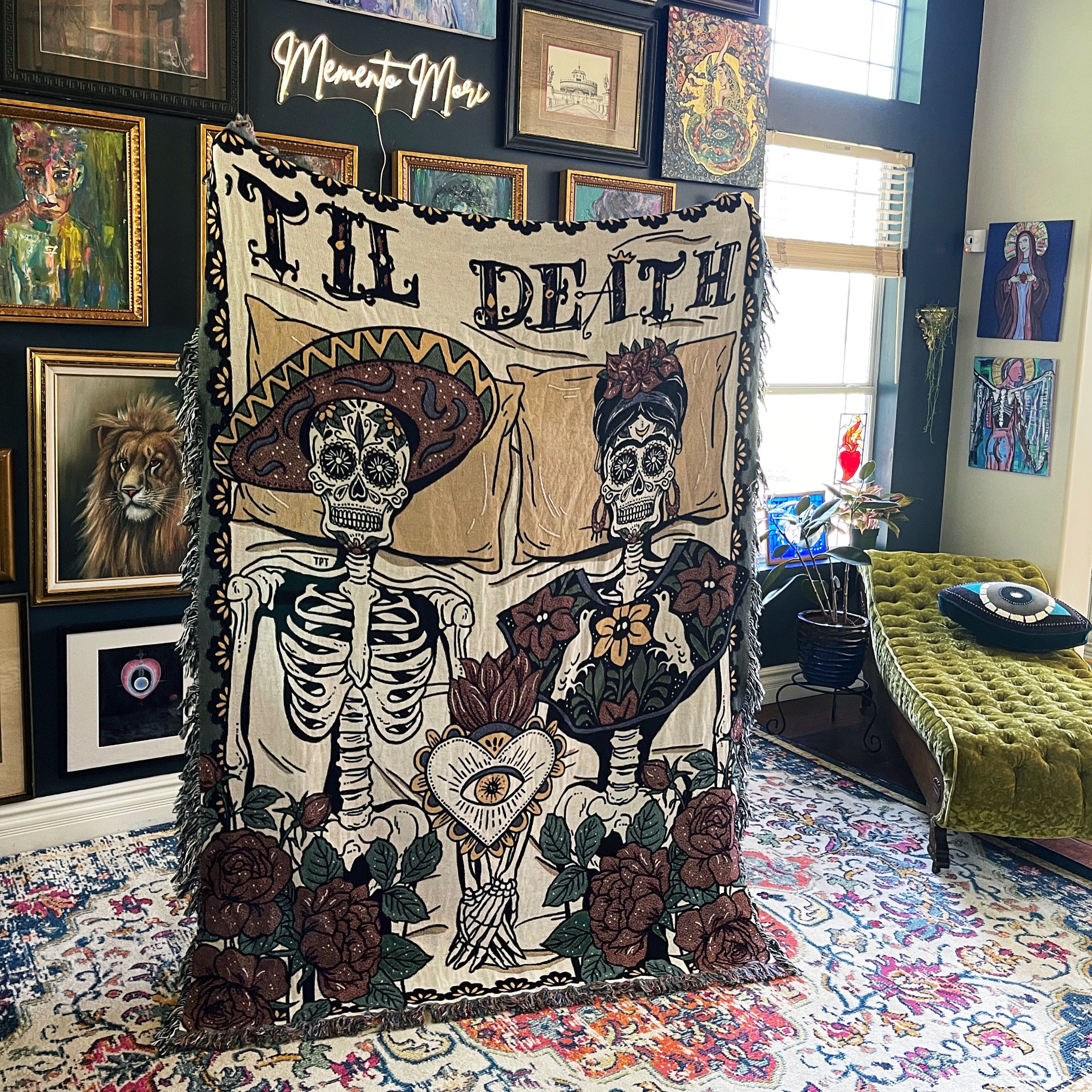 'TIL DEATH // WOVEN FRINGE BLANKET