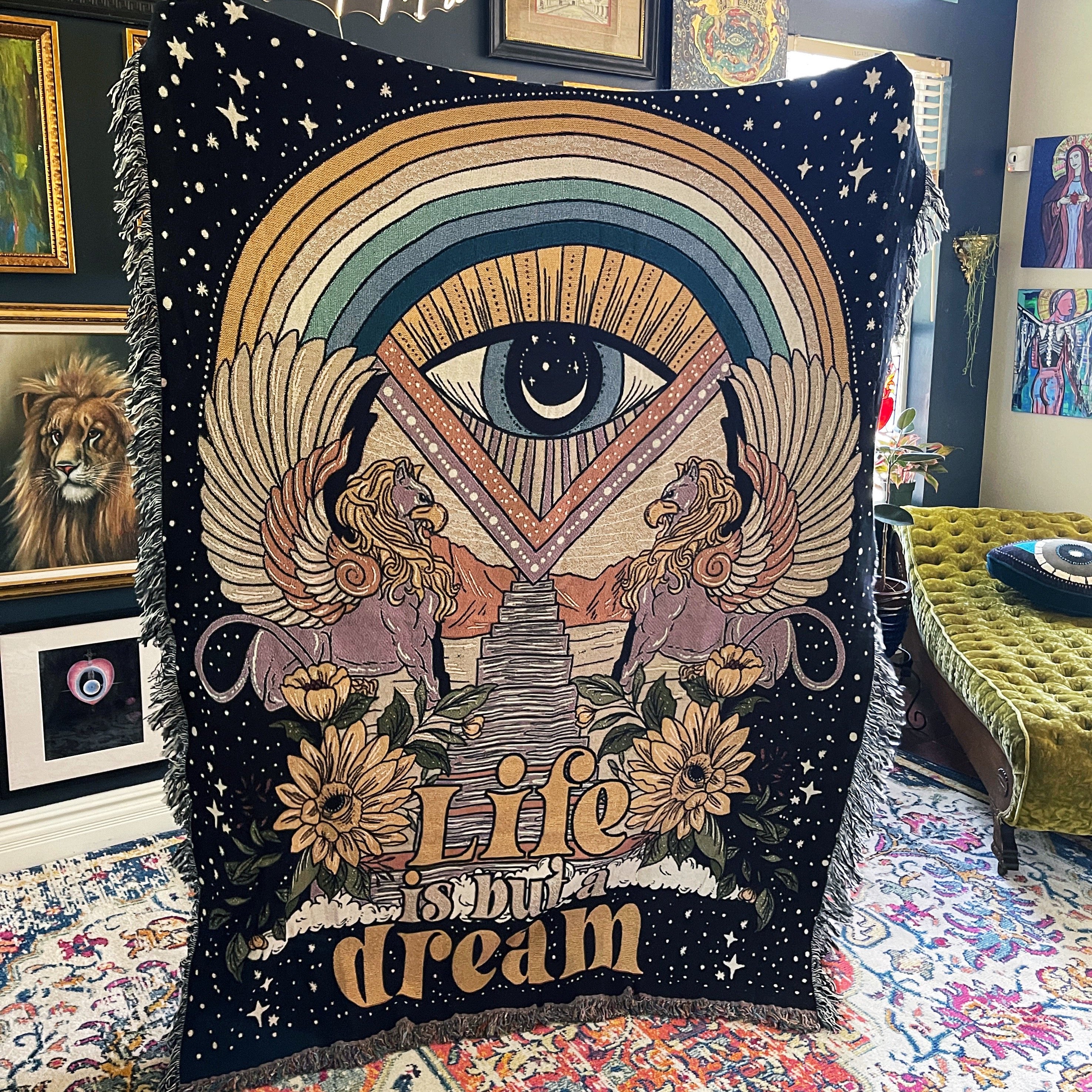 LIFE IS BUT A DREAM // WOVEN FRINGE BLANKET