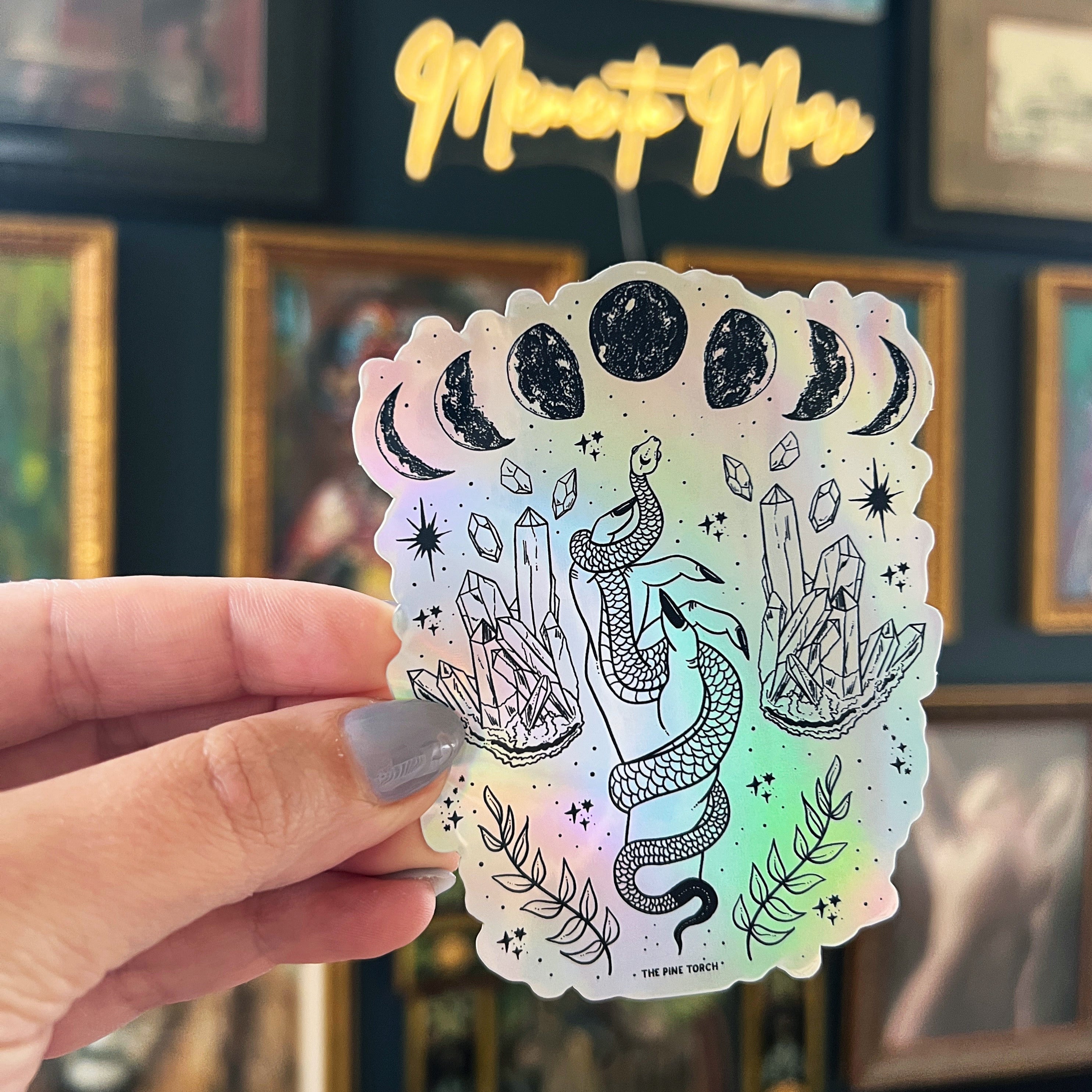 REACH FOR THE MOON « HOLOGRAPHIC STICKER »