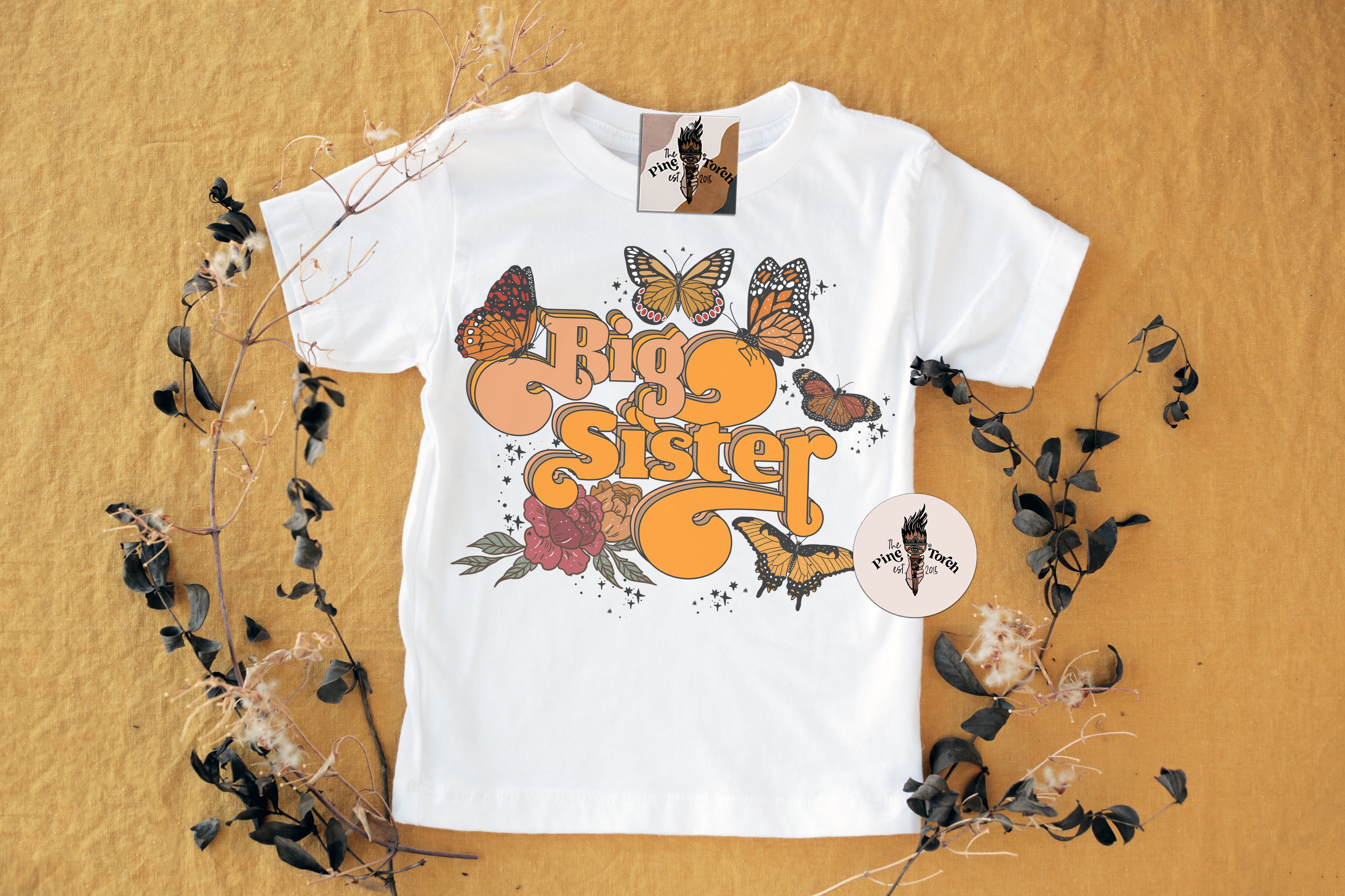 « BIG SISTER + LITTLE SISTER BUTTERFLY » KID'S TEE SIBLING SET