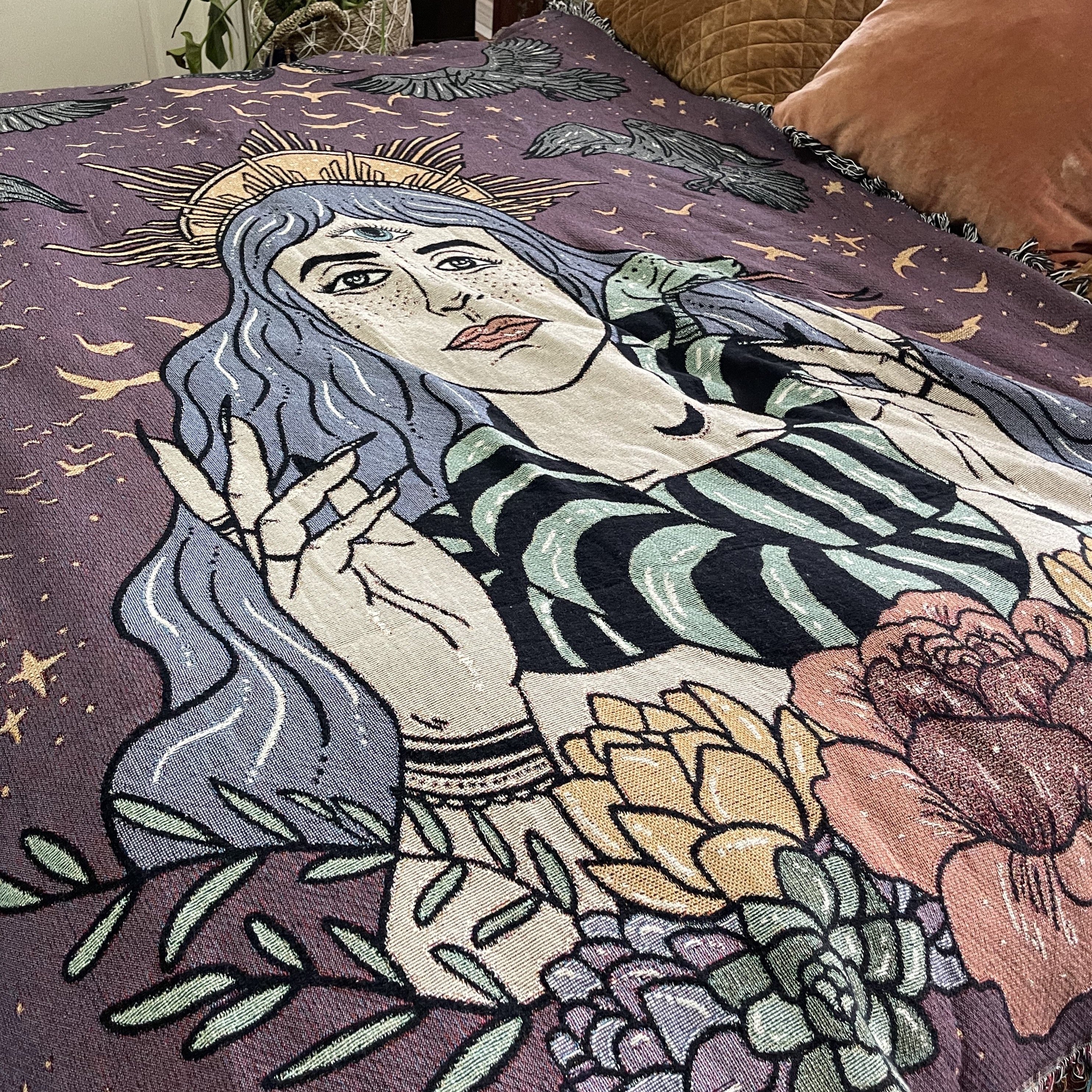 LET OUT THE CROWS // WOVEN FRINGE BLANKET