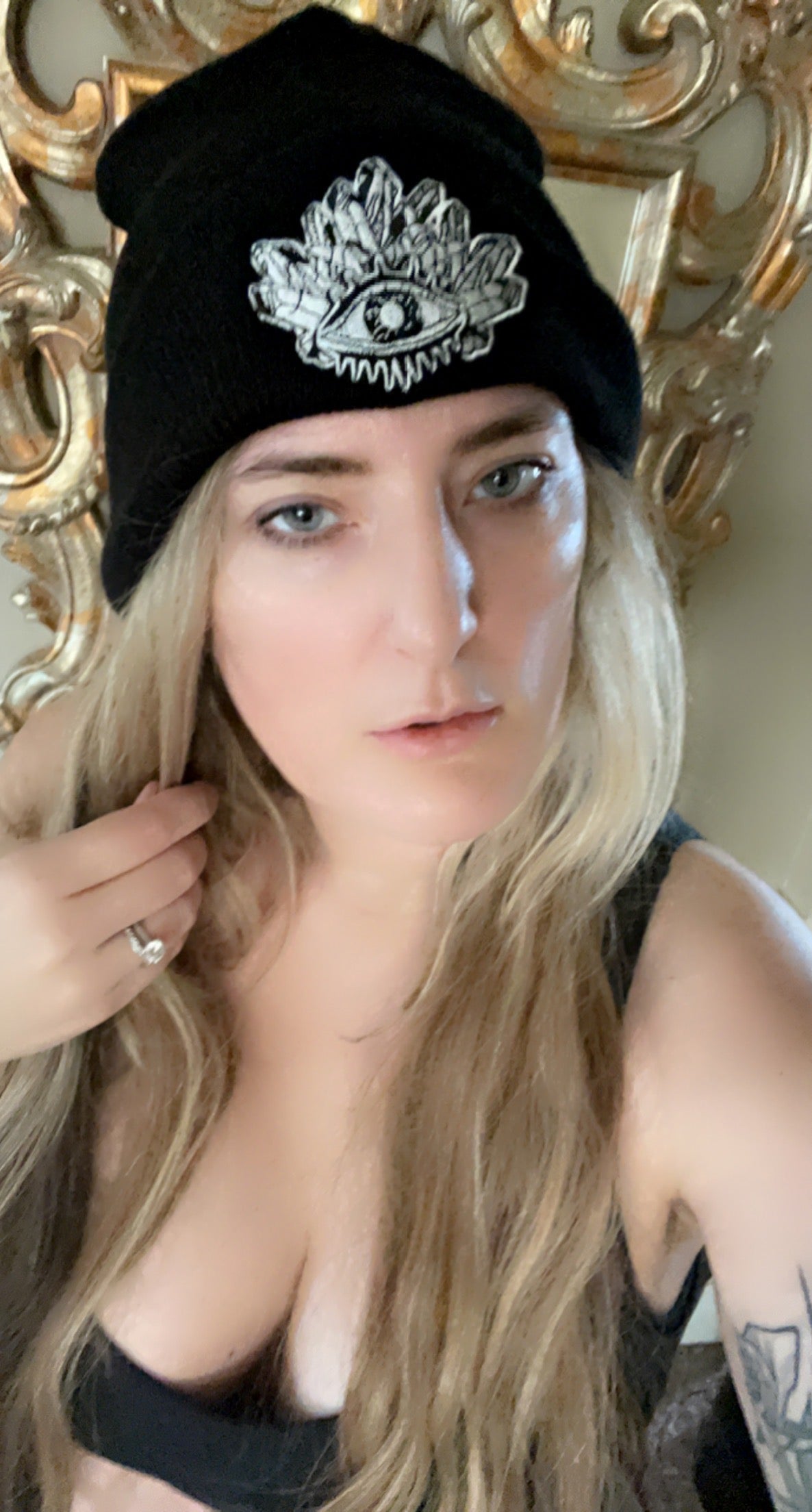 CRYSTAL EVIL EYE // BEANIE