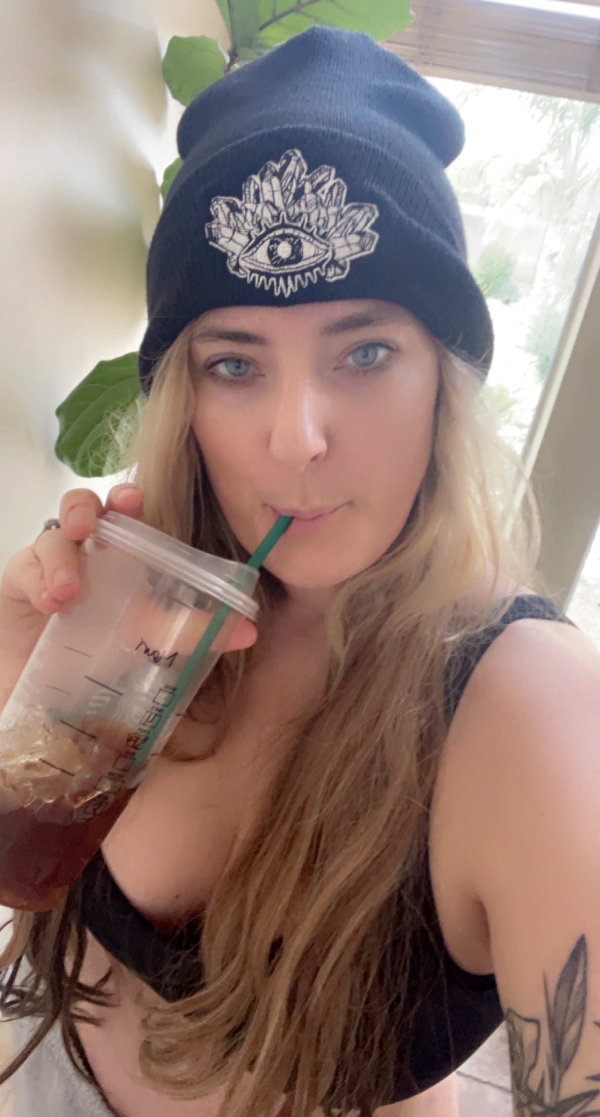 CRYSTAL EVIL EYE // BEANIE