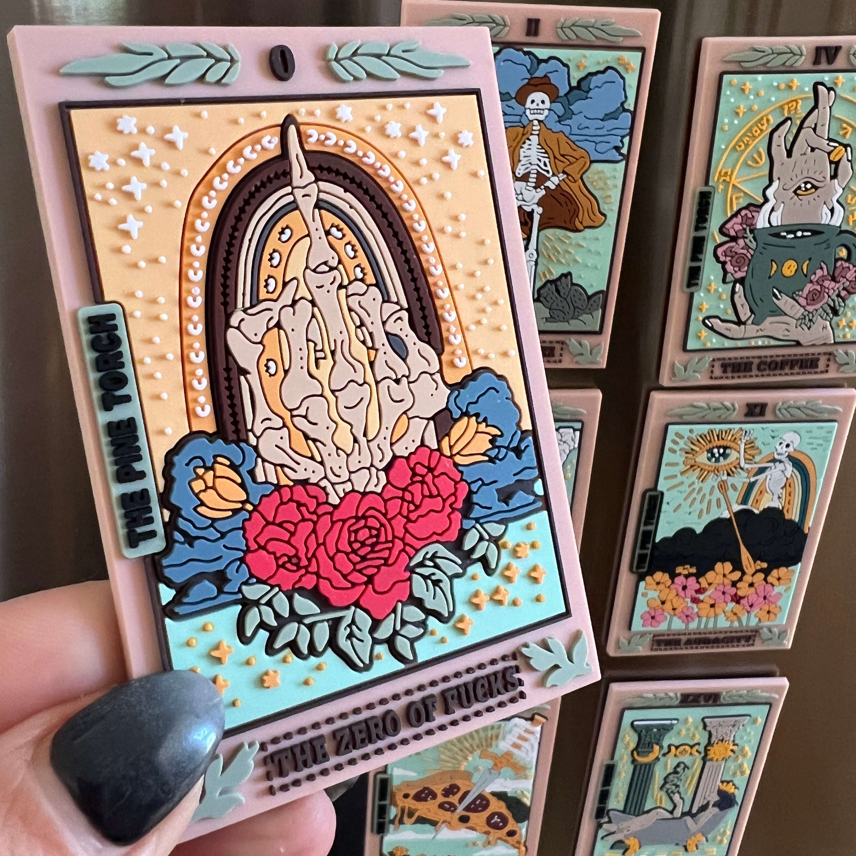 THE ZERO OF F*CKS TAROT « SOFT RUBBER 3D MAGNET »