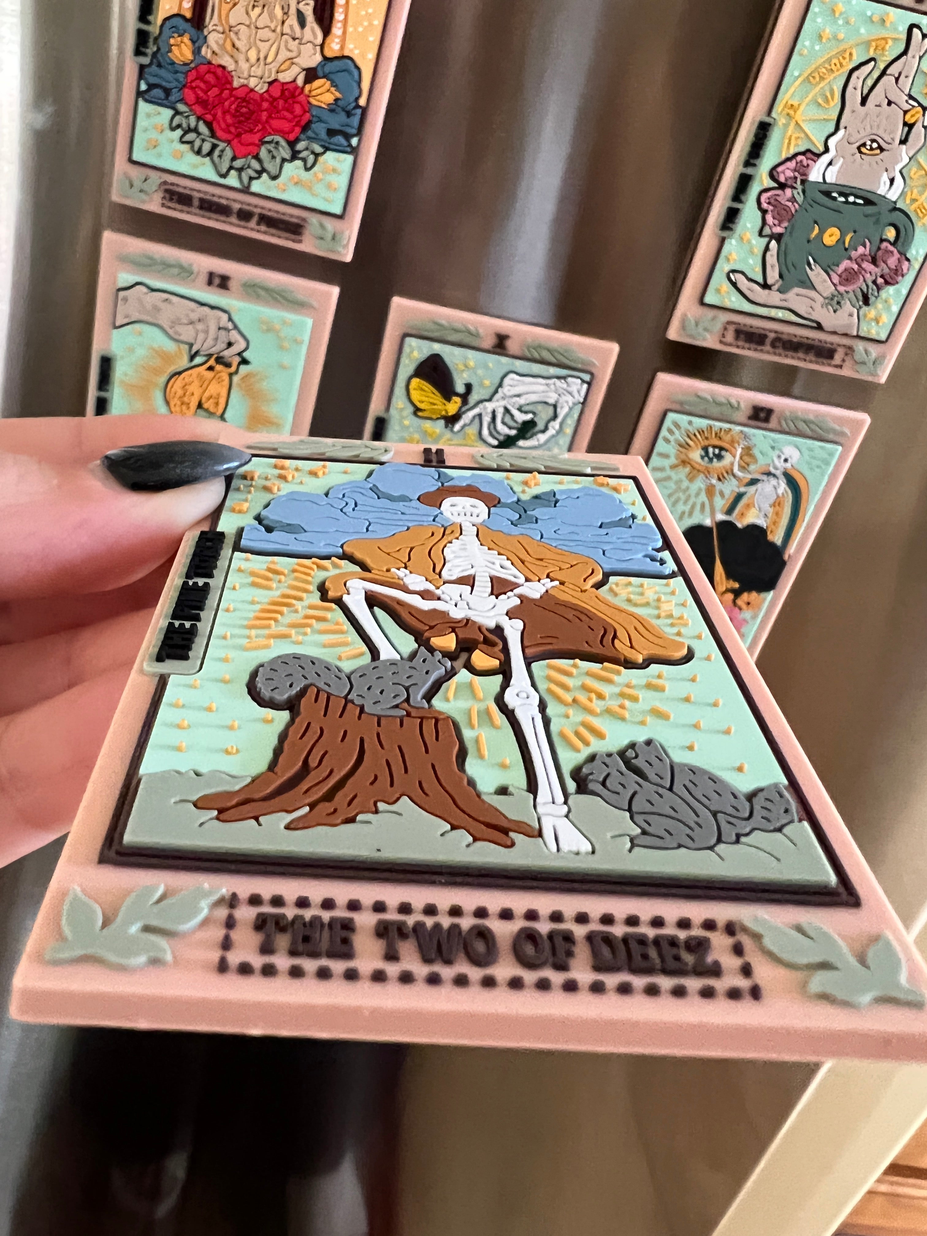 THE TWO OF DEEZ TAROT « SOFT RUBBER 3D MAGNET »