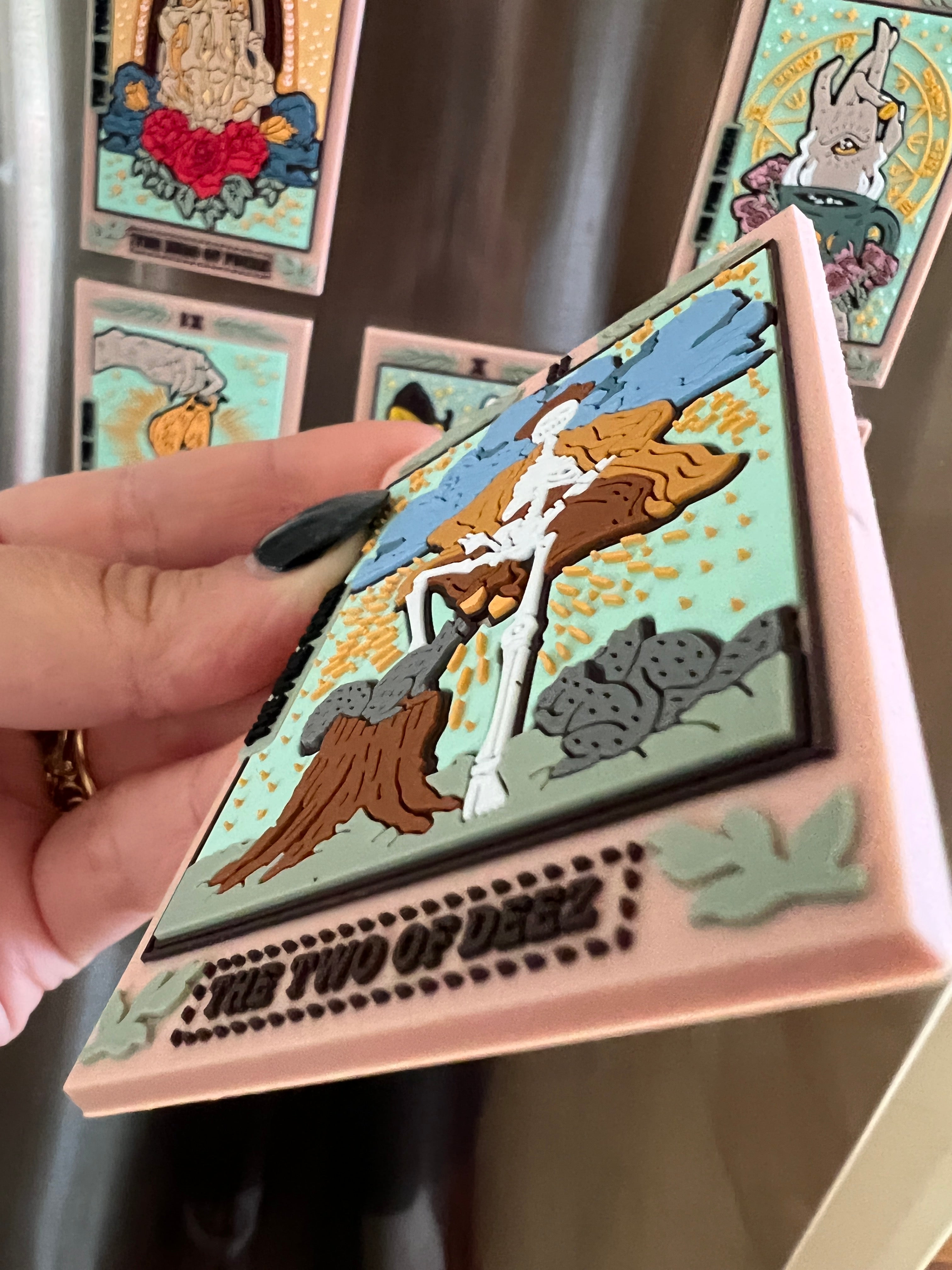 THE TWO OF DEEZ TAROT « SOFT RUBBER 3D MAGNET »