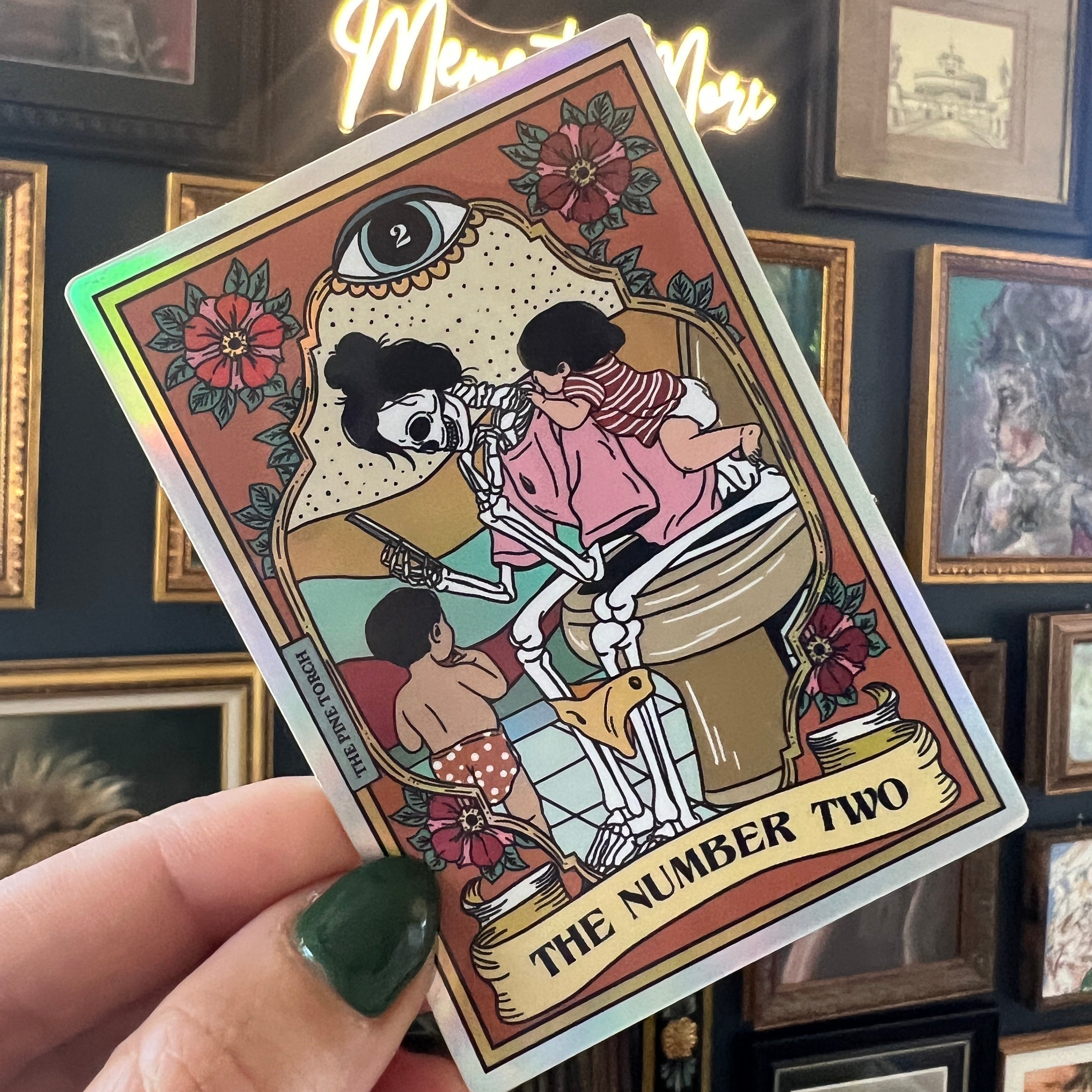 THE NUMBER 2 TAROT « HOLOGRAPHIC STICKER »
