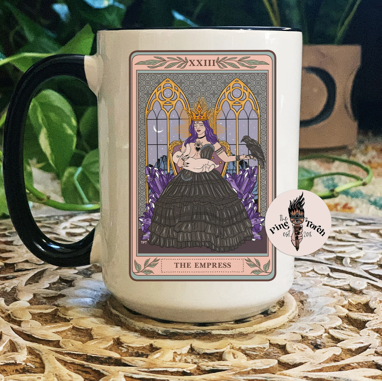 THE EMPRESS // BLACK RIM MUG