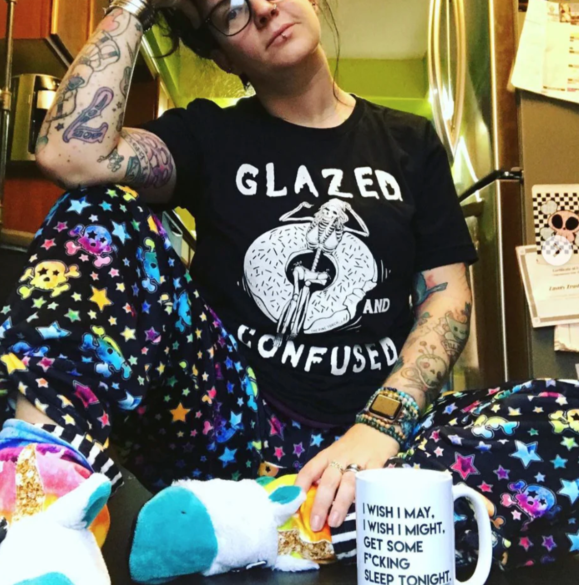 GLAZED AND CONFUSED // BLACK UNISEX TEE