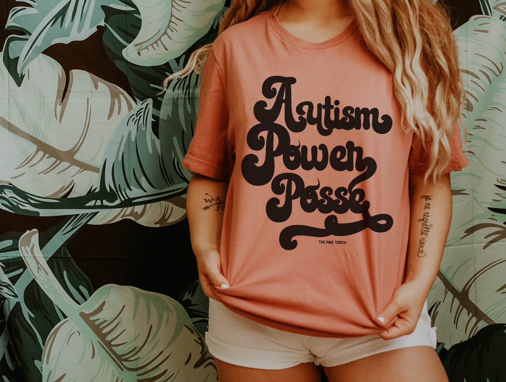 « AUTISM POWER POSSE » CREAM UNISEX TEE