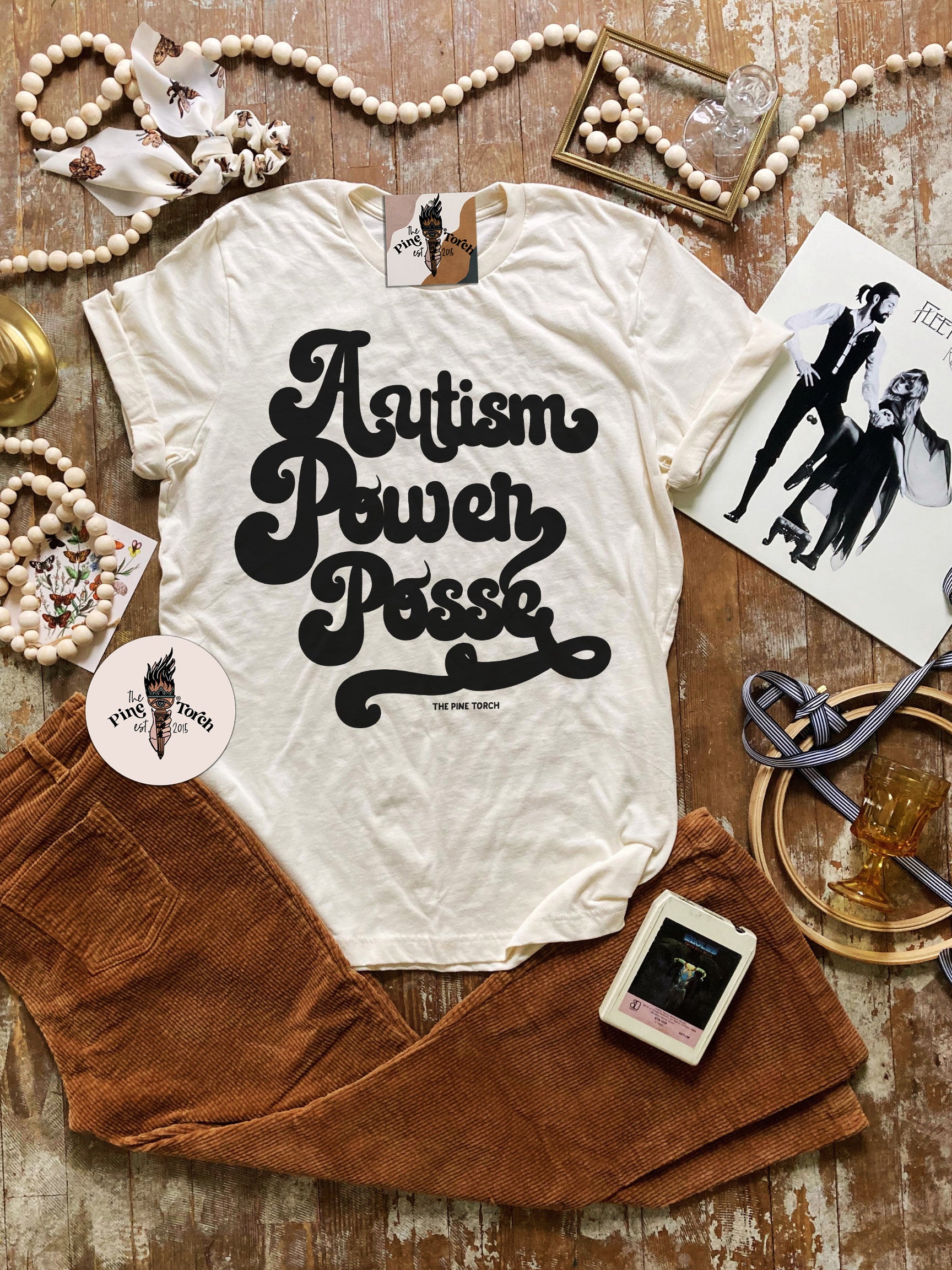 « AUTISM POWER POSSE » CREAM UNISEX TEE