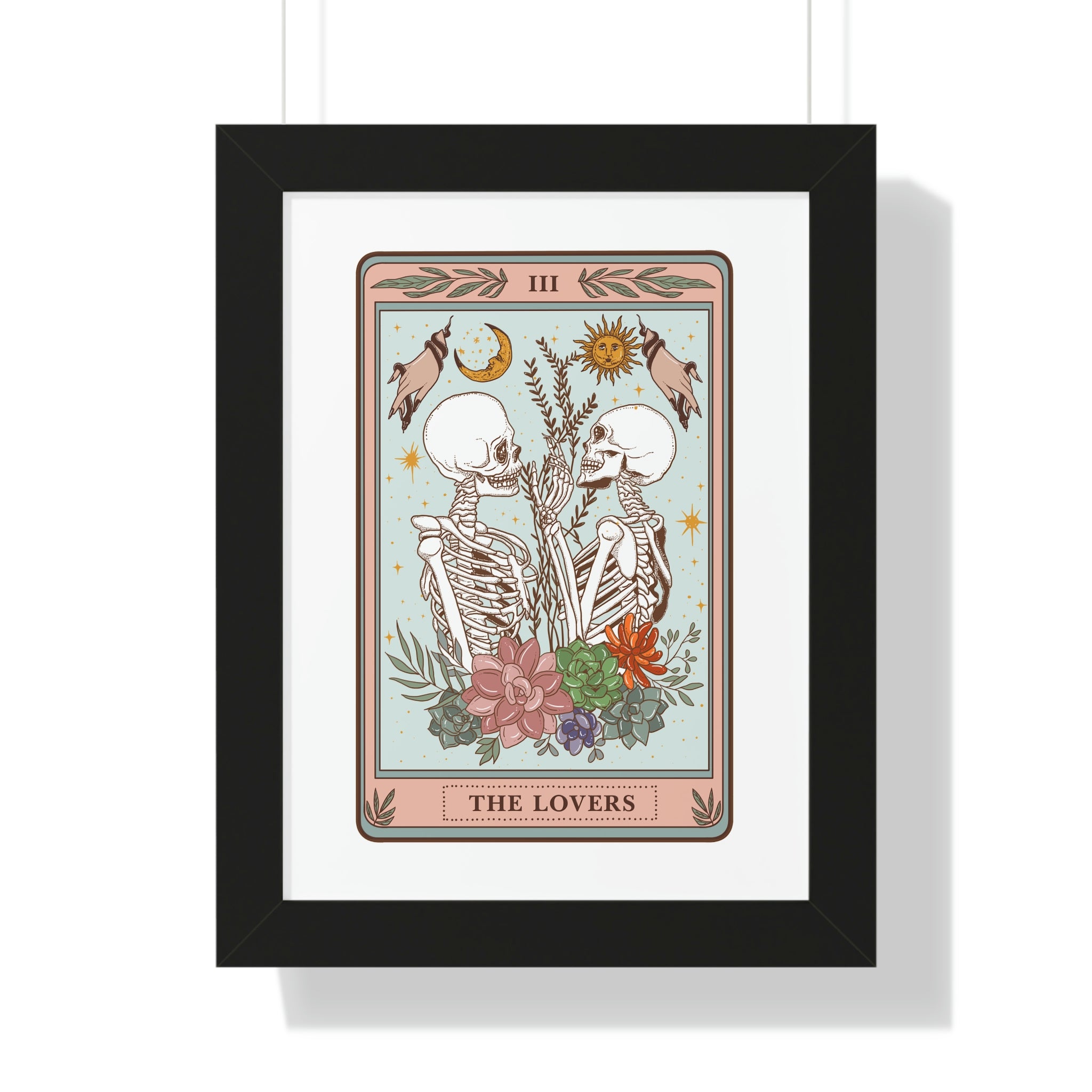THE LOVERS (Male/Male) // FRAMED POSTER PRINT