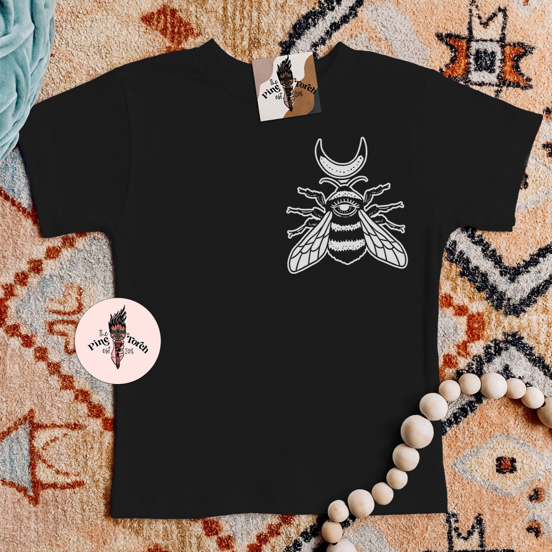 « MOON BEE » KID'S BLACK TEE