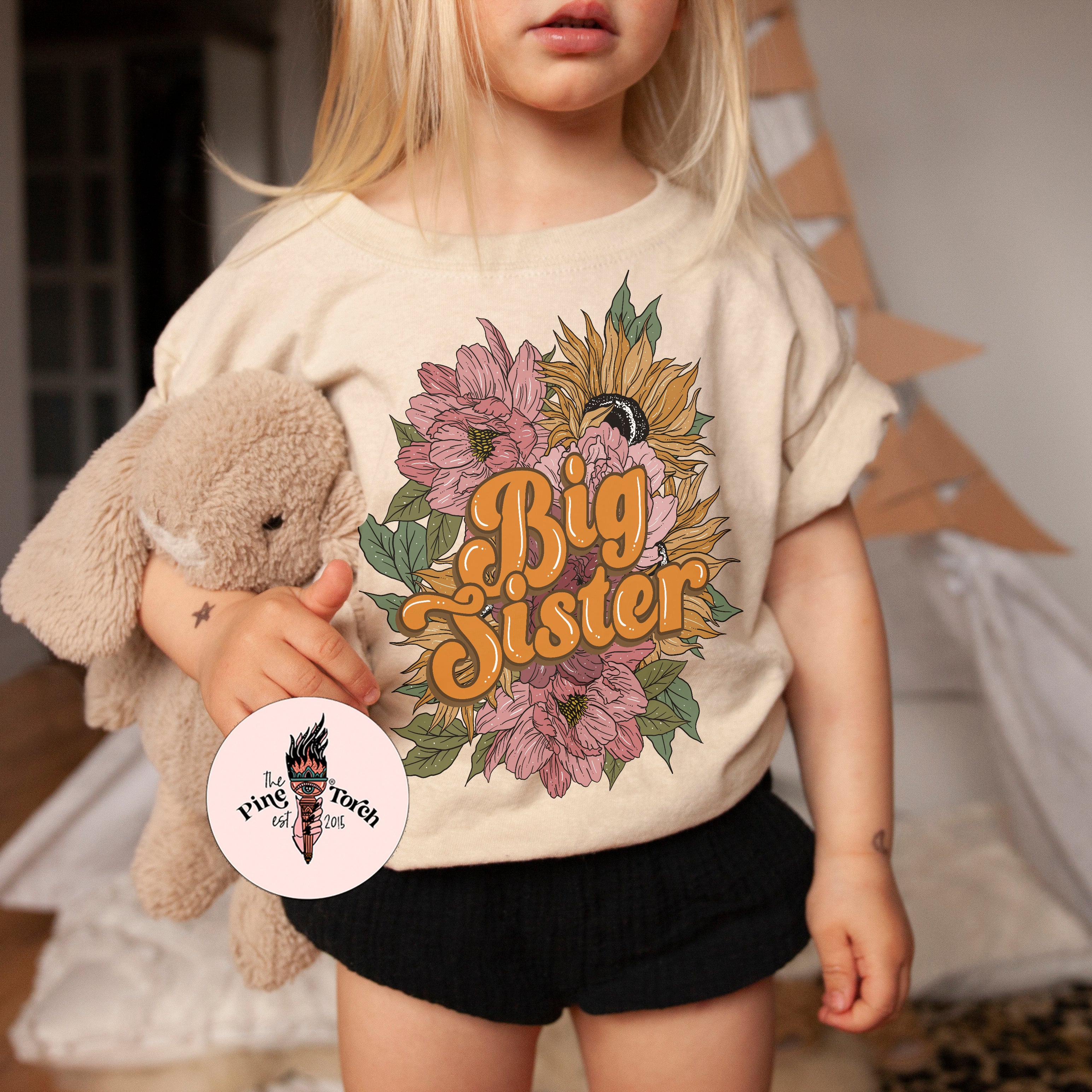« BIG SISTER MOODY FLORAL » KID'S TEE