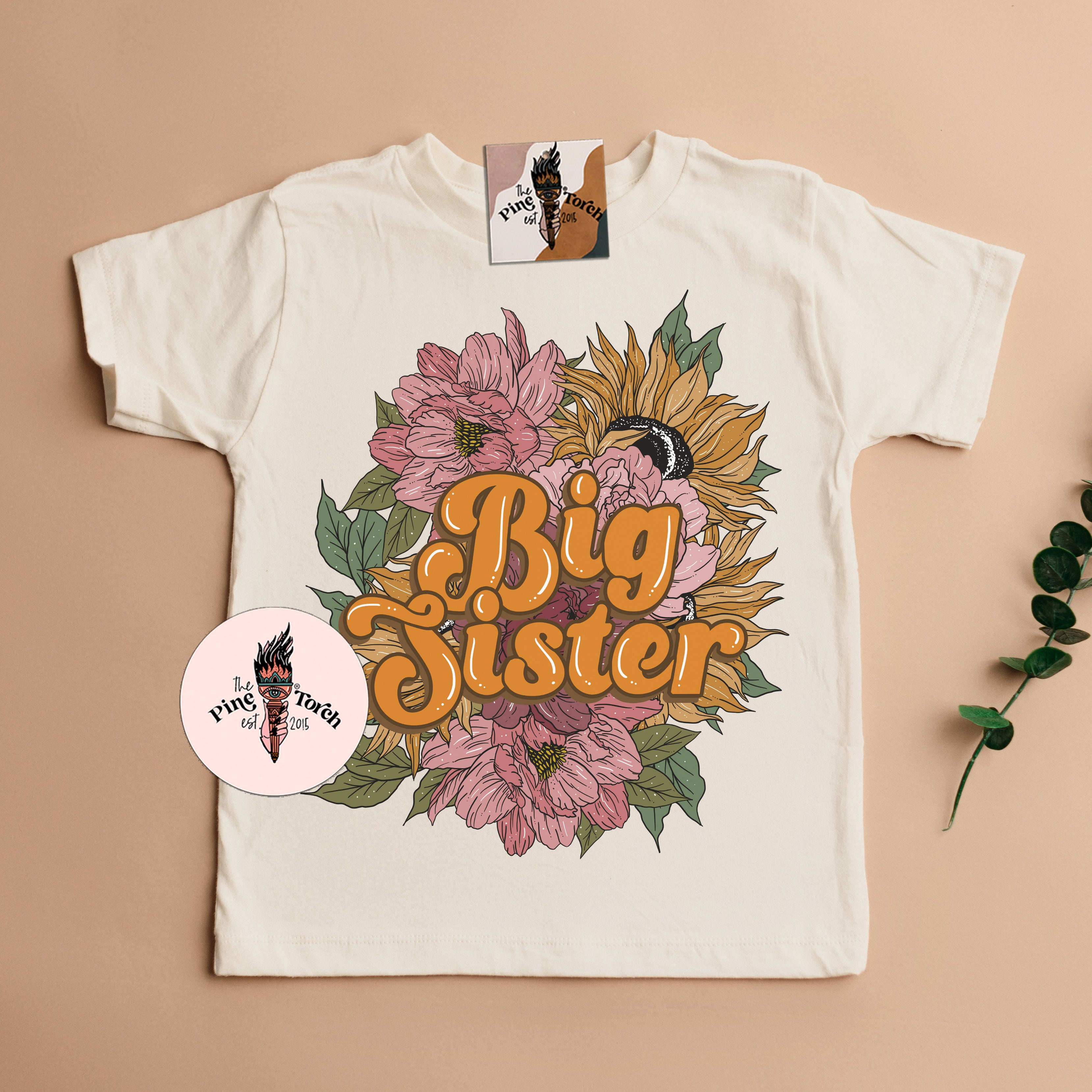 « BIG SISTER MOODY FLORAL » KID'S TEE