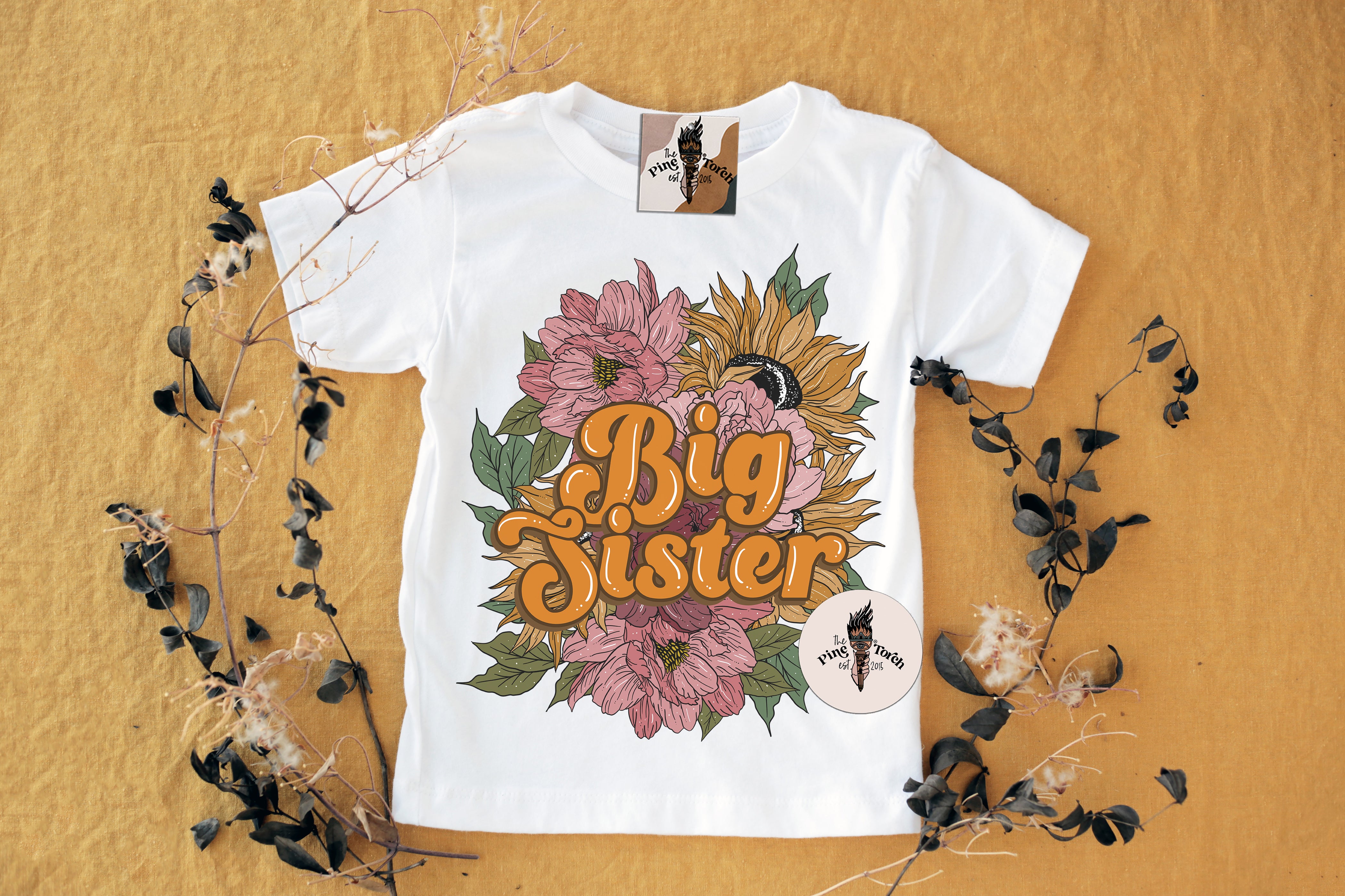 « BIG SISTER MOODY FLORAL » KID'S TEE