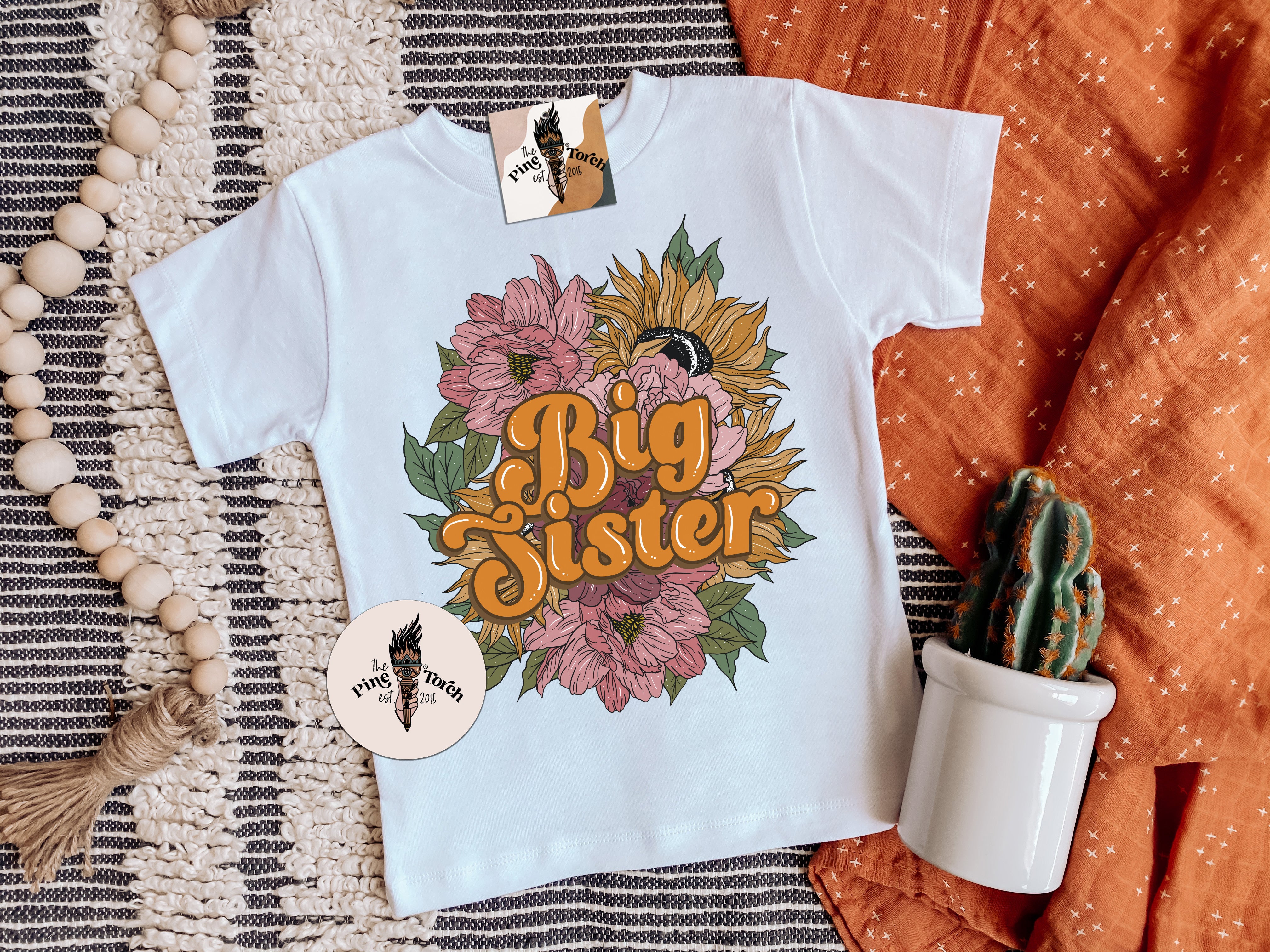 « BIG SISTER MOODY FLORAL » KID'S TEE