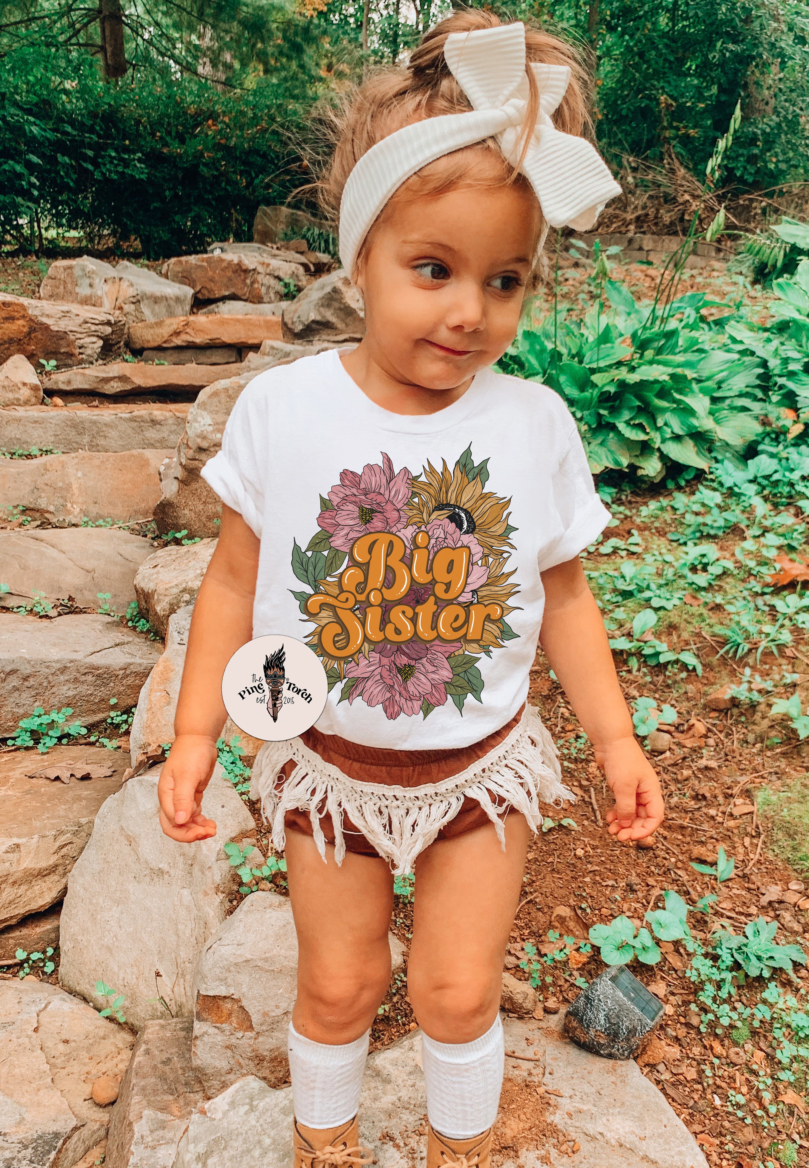 « BIG SISTER MOODY FLORAL » KID'S TEE