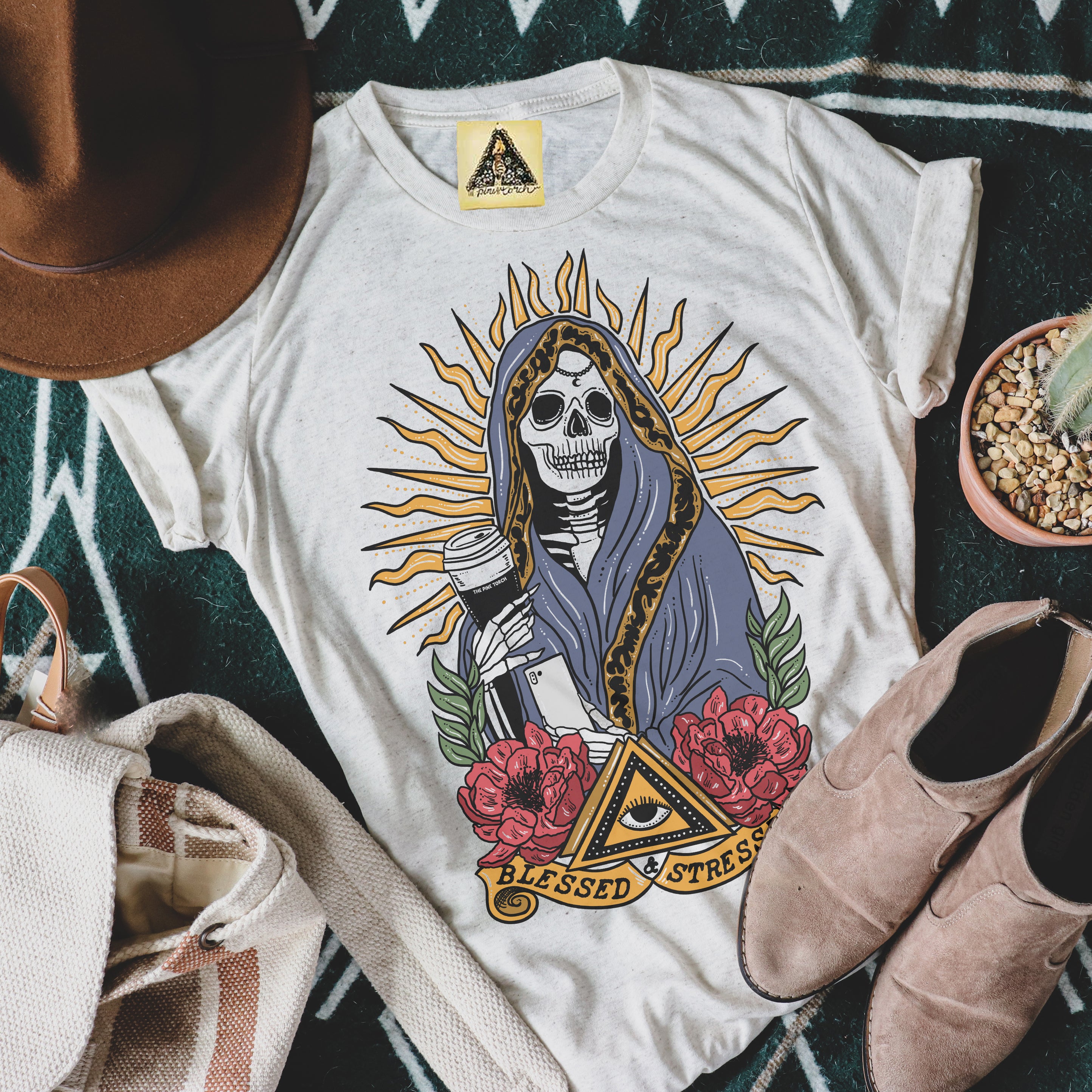 « BLESSED AND STRESSED » UNISEX TEE