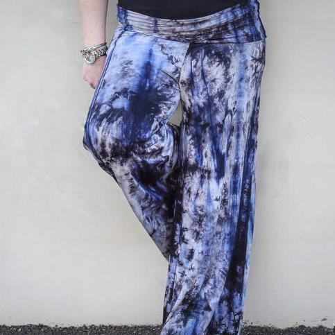<< COSMA >> (PLUS SIZE) WIDE LEG PILAZZO PANTS