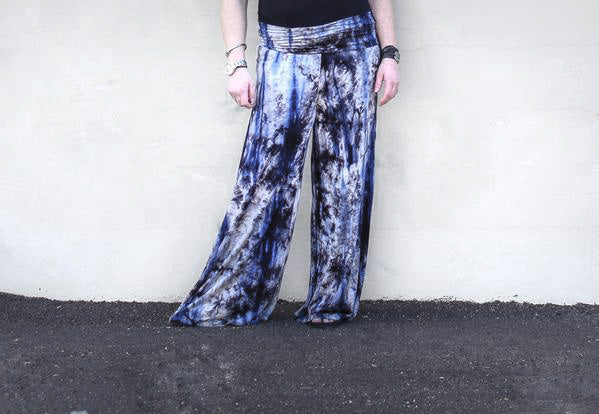 << COSMA >> (PLUS SIZE) WIDE LEG PILAZZO PANTS