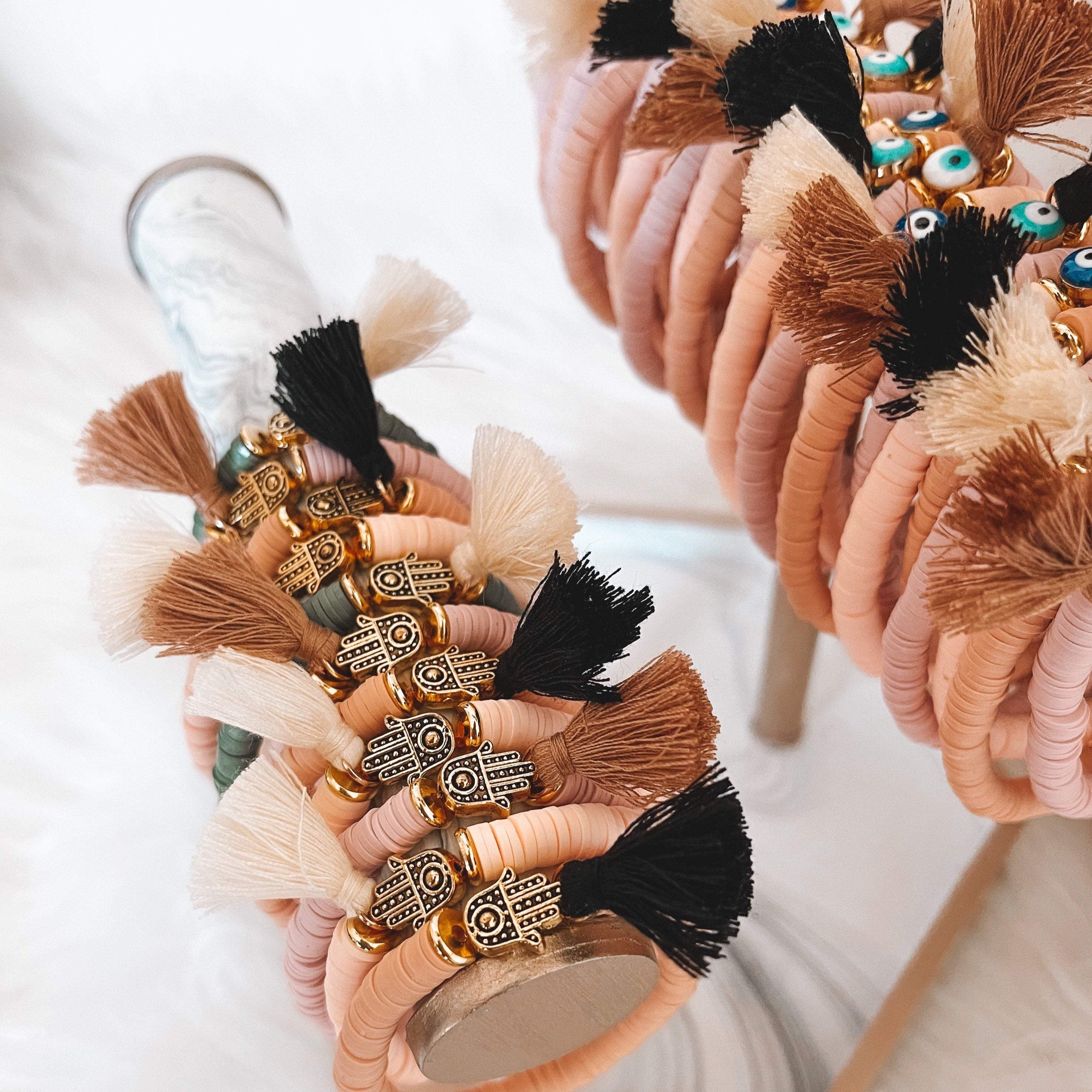 THE PINE TORCH EXCLUSIVE // HAMSA STACKABLE BEAD BRACELET