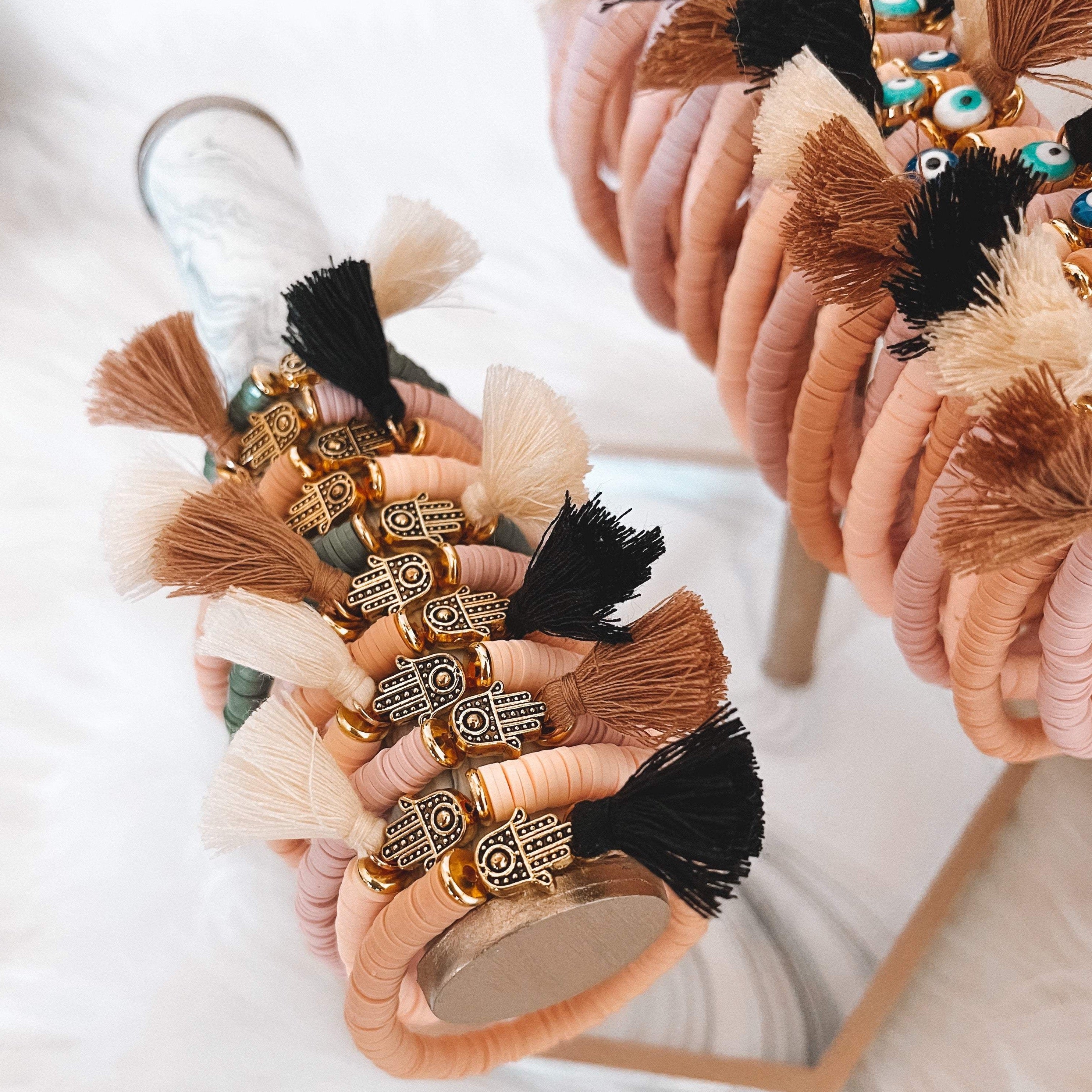THE PINE TORCH EXCLUSIVE // HAMSA STACKABLE BEAD BRACELET