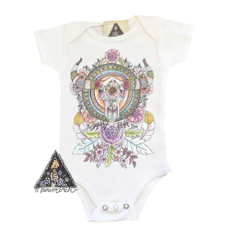 « BULL SKULL MANDALA » BODYSUIT