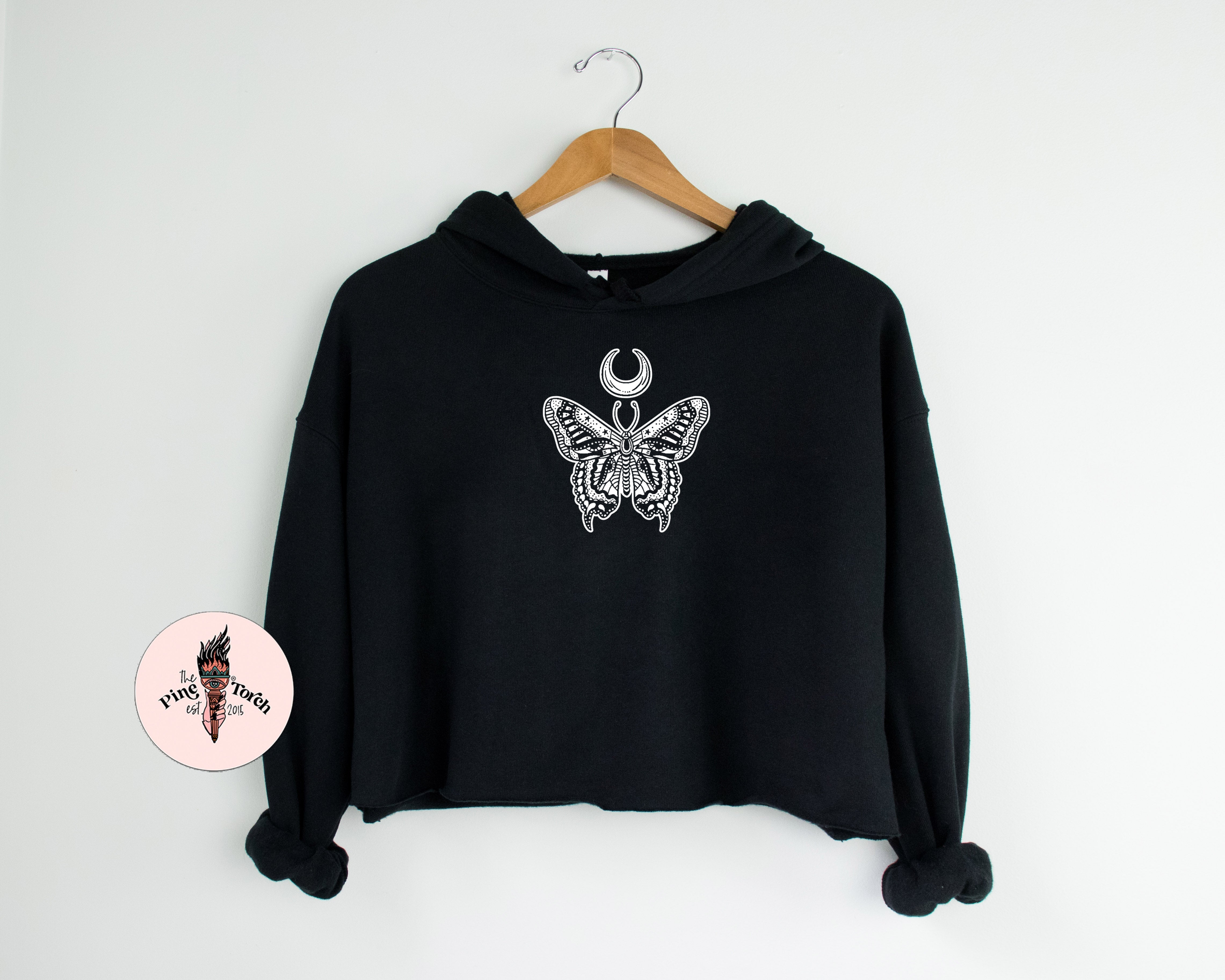 « MYSTICAL BUTTERFLY » CROP HOODIE