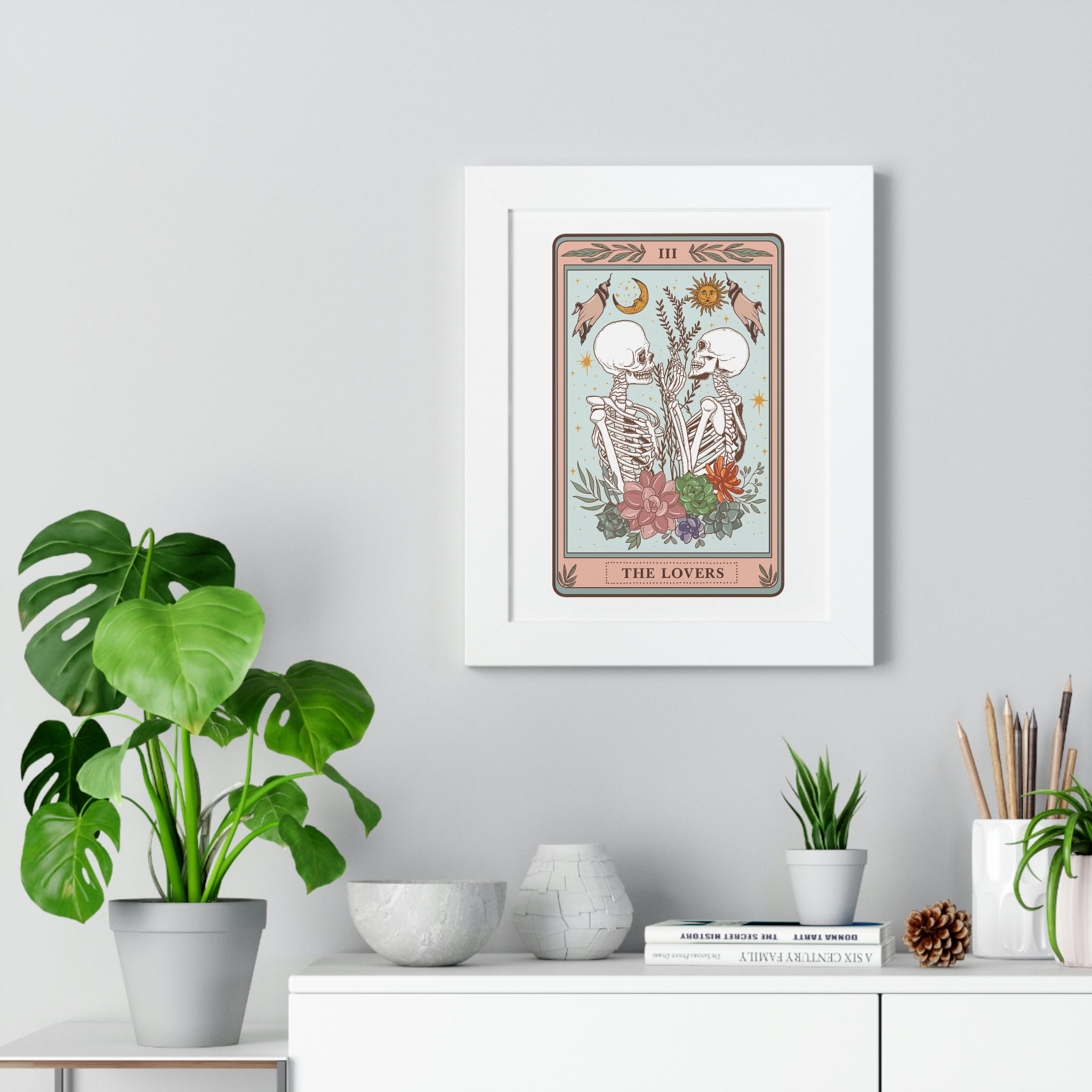 THE LOVERS (Male/Male) // FRAMED POSTER PRINT