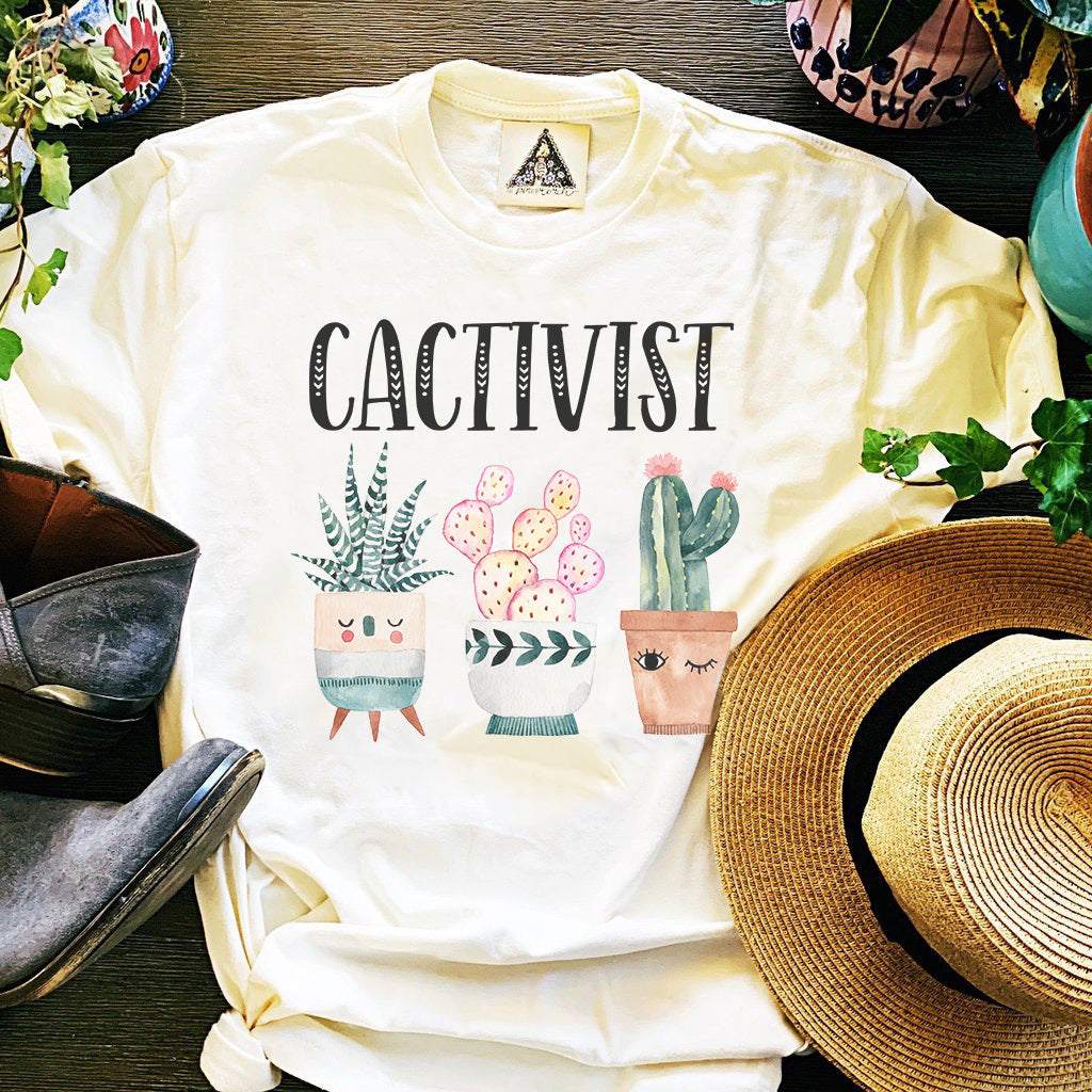 « CACTIVIST » UNISEX CREAM TEE