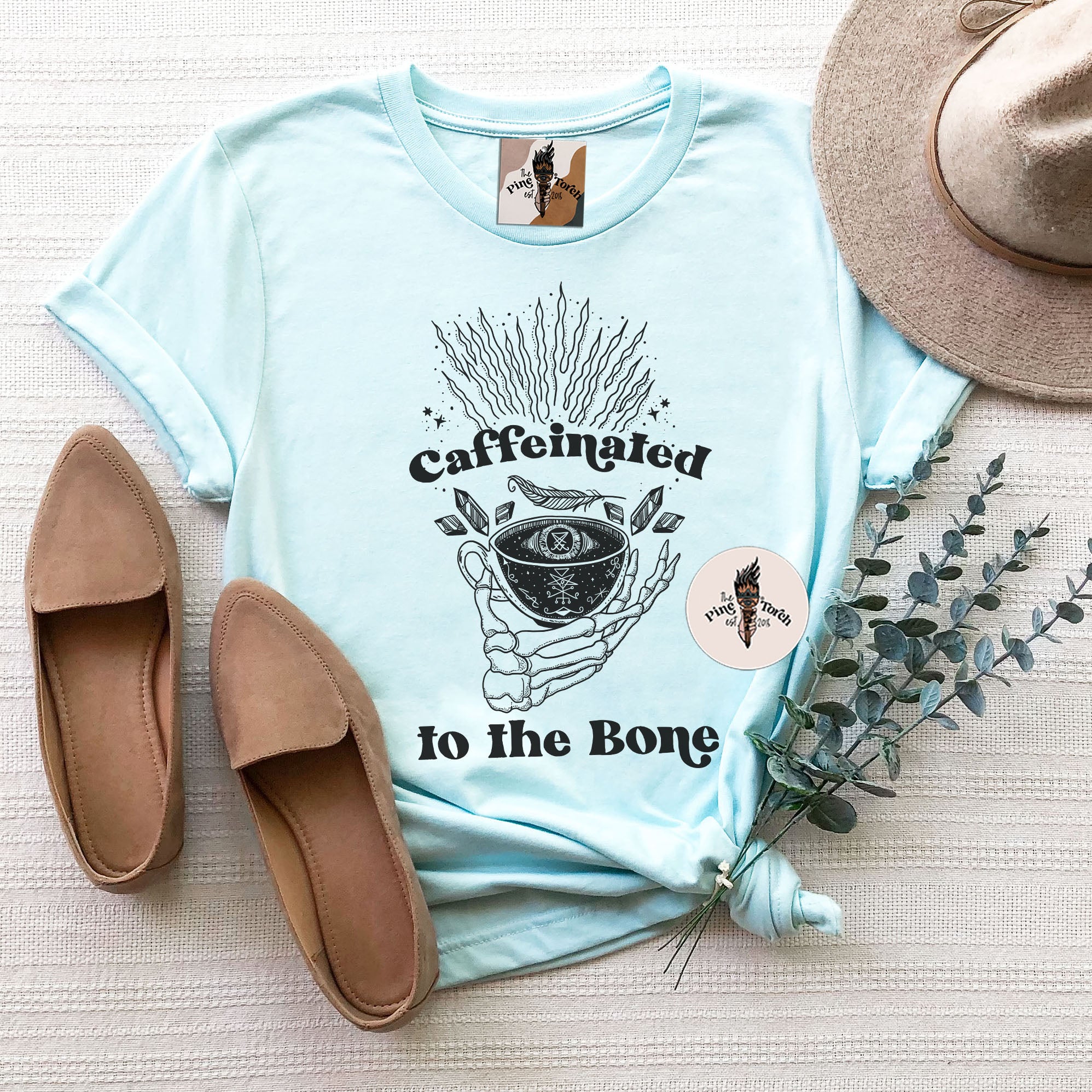 CAFFEINATED TO THE BONE // UNISEX TEE
