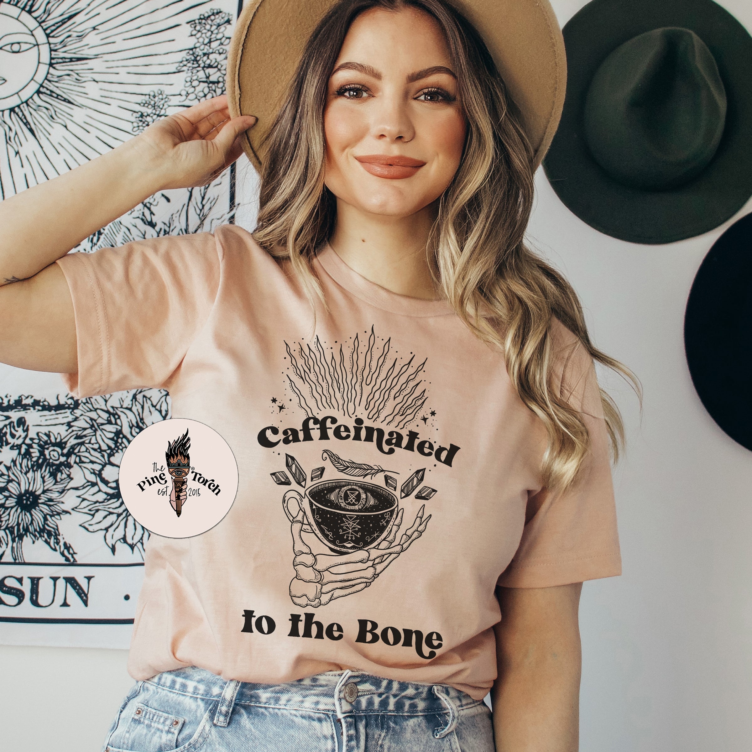 CAFFEINATED TO THE BONE // UNISEX TEE