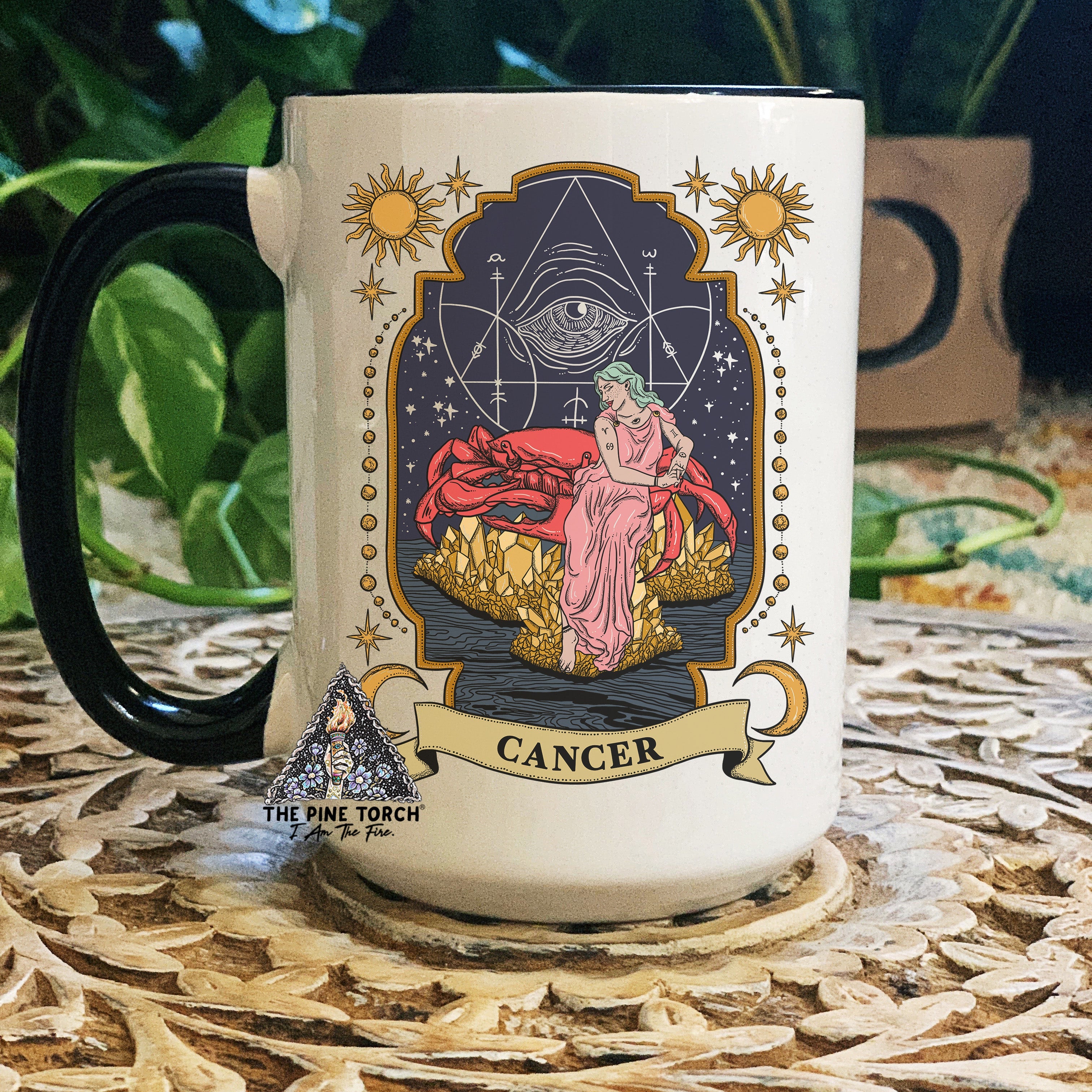 CANCER ZODIAC // BLACK RIM MUG