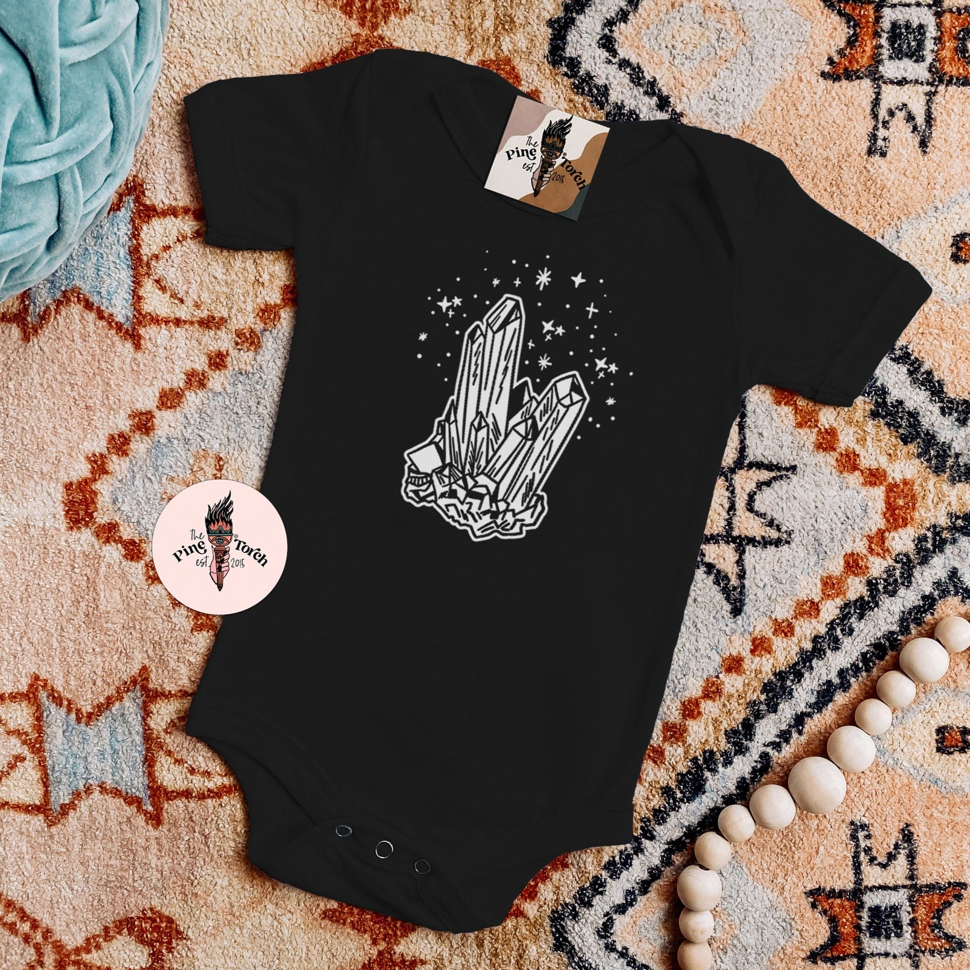 « CRYSTALLINE » BLACK BODYSUIT