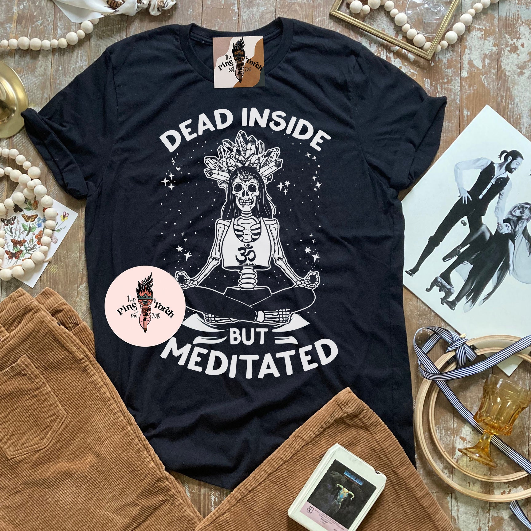 DEAD INSIDE BUT MEDITATED // BLACK UNISEX TEE