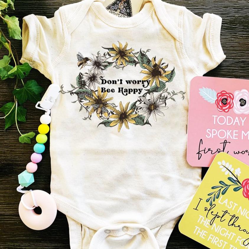 « DON'T WORRY, BEE HAPPY » BODYSUIT