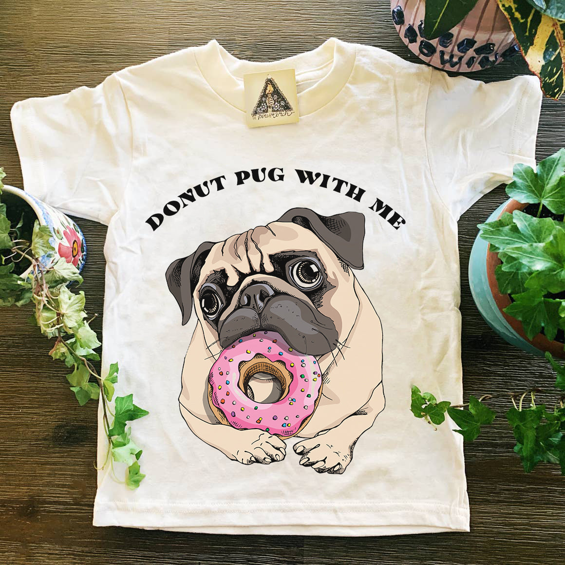 « DONUT PUG WITH ME » KID'S TEE
