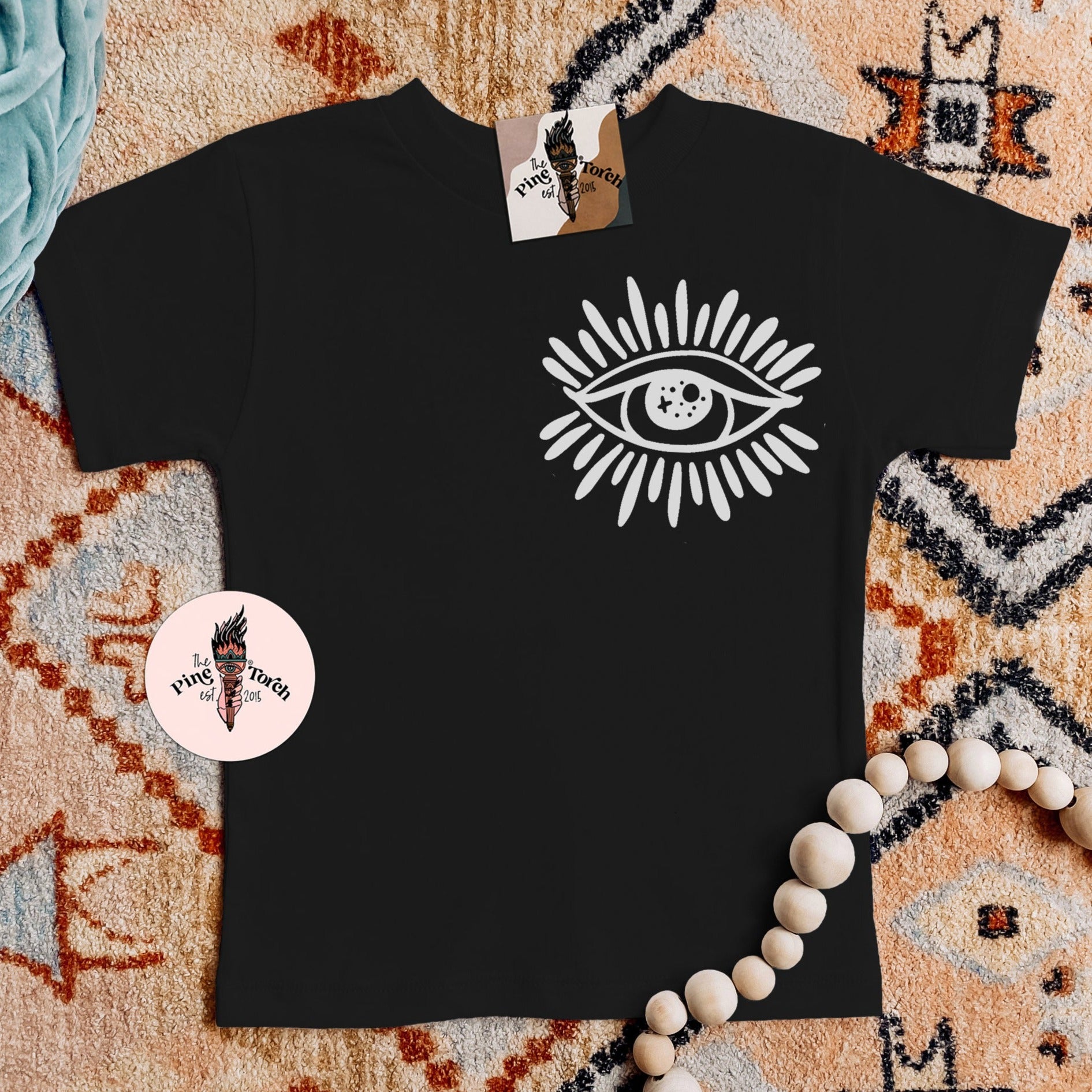 « EVIL EYE » KID'S BLACK TEE