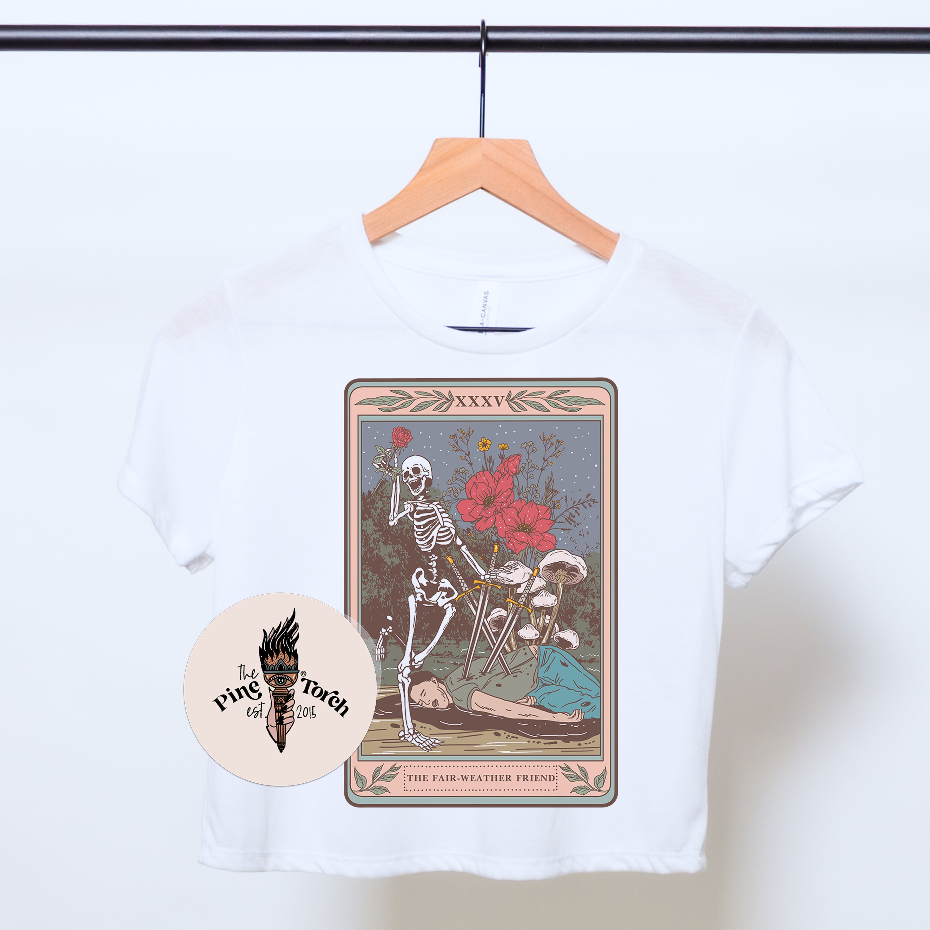 « THE FAIR-WEATHER FRIEND » FLOWY CROP TEE